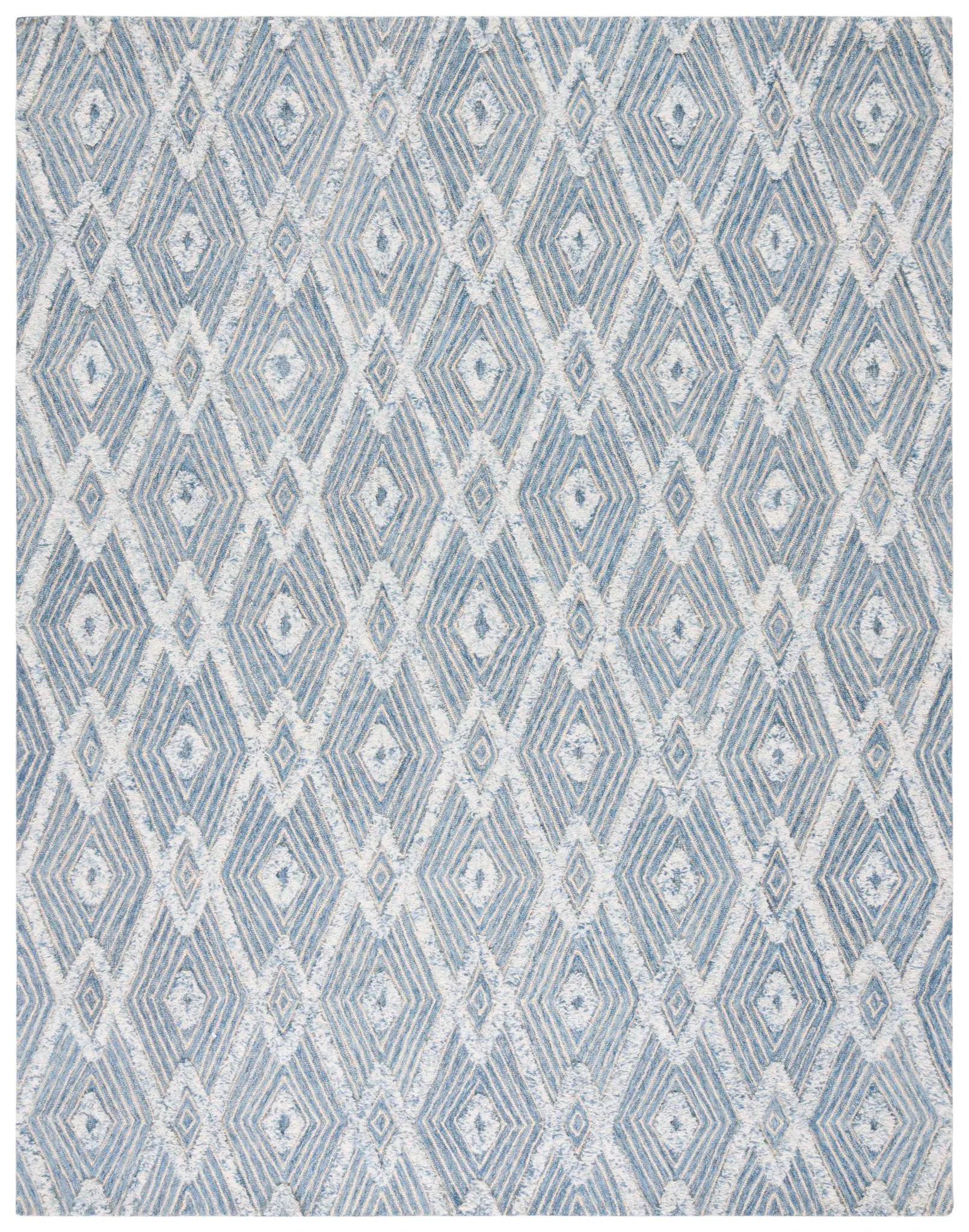Kenya Nested Diamond Trellis Hand-Tufted Wool Rug