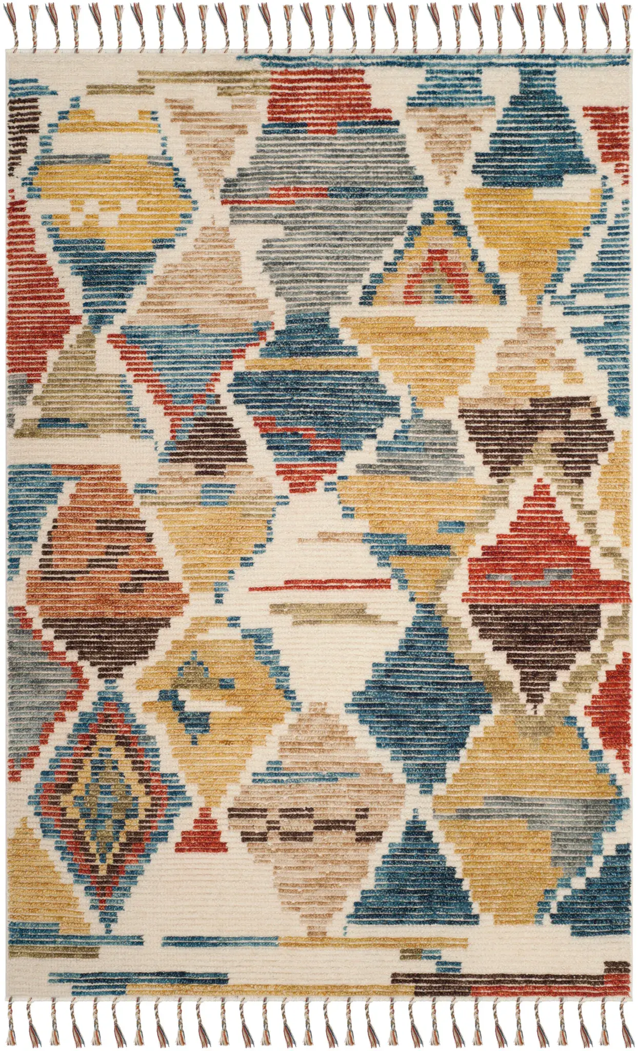 Kenya Tribal Geometric Hand-Knotted Wool Rug