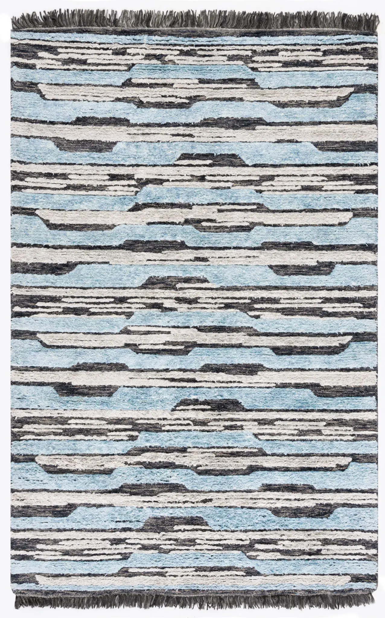 Kenya Layered Stripe Hand-Tufted Rug