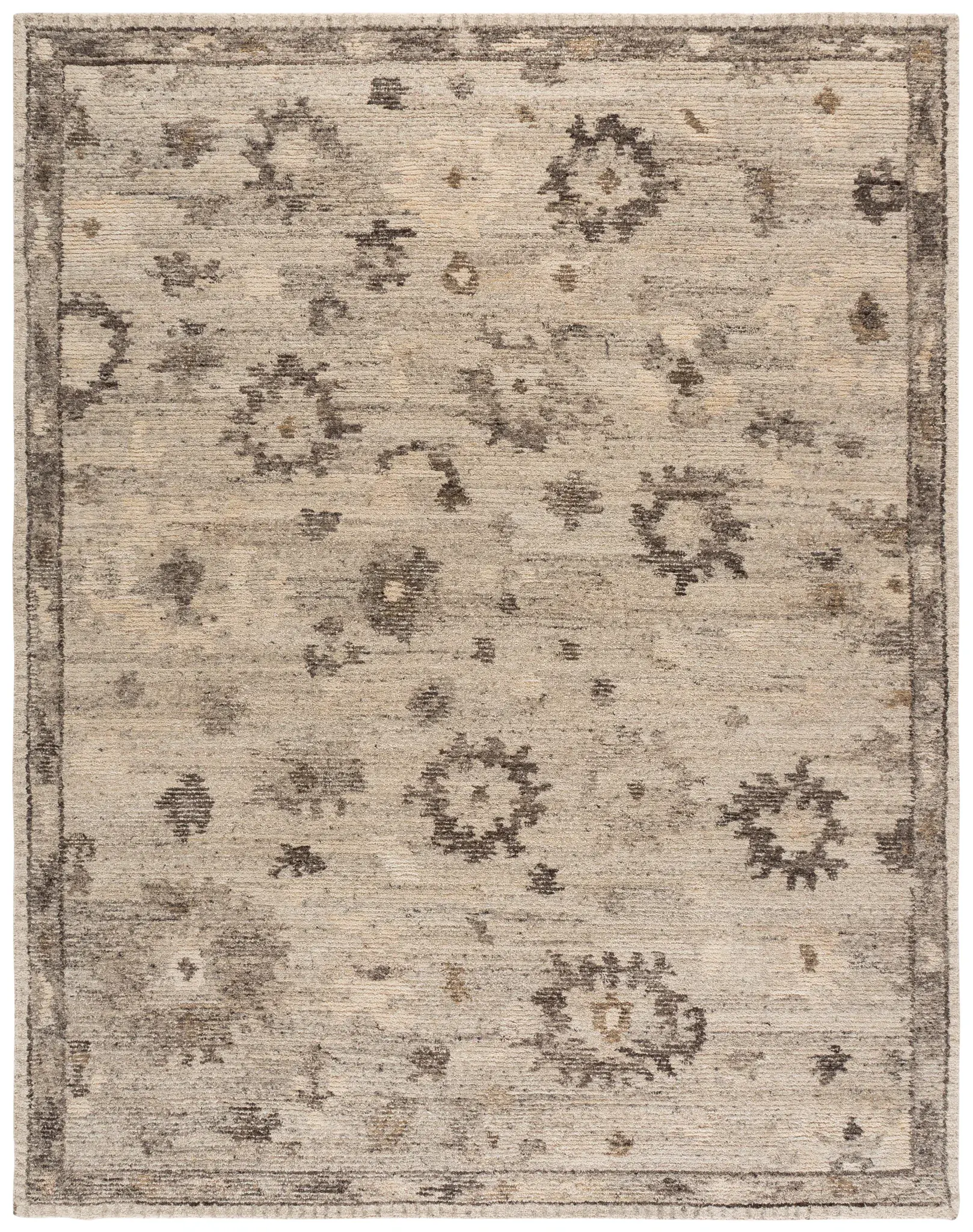 Kenya Distressed Medallion Hand-Tufted Wool Rug