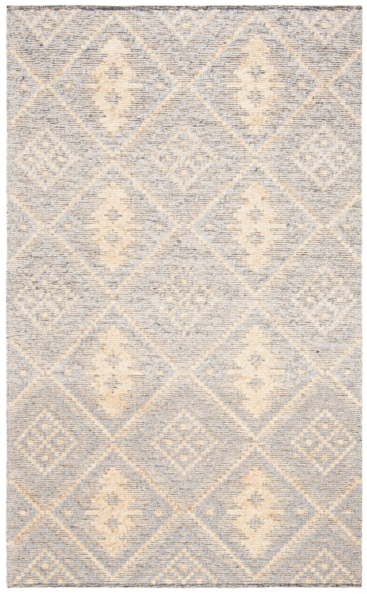 Kenya Diamond Grid Hand-Knotted Wool Rug