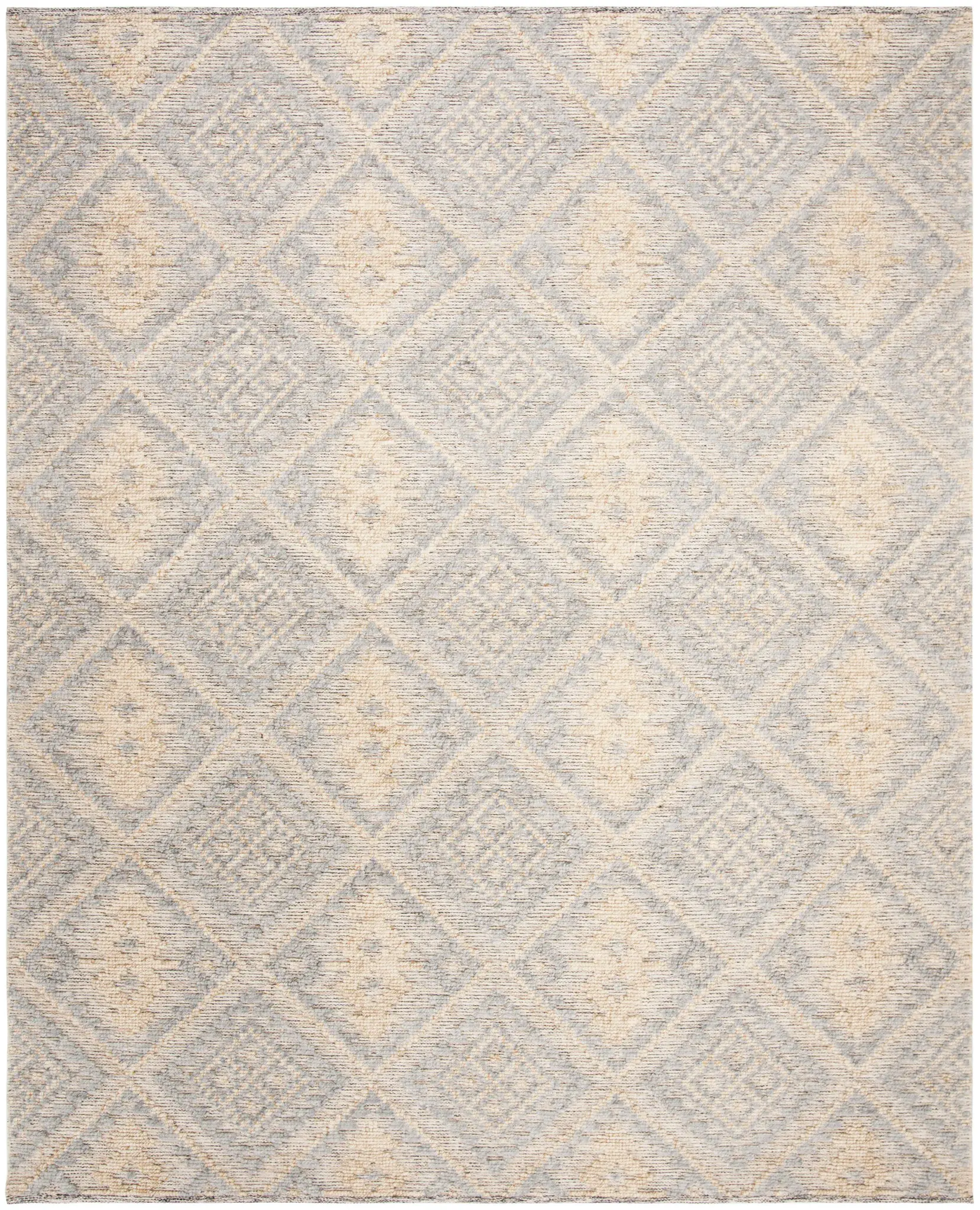 Kenya Diamond Grid Hand-Knotted Wool Rug