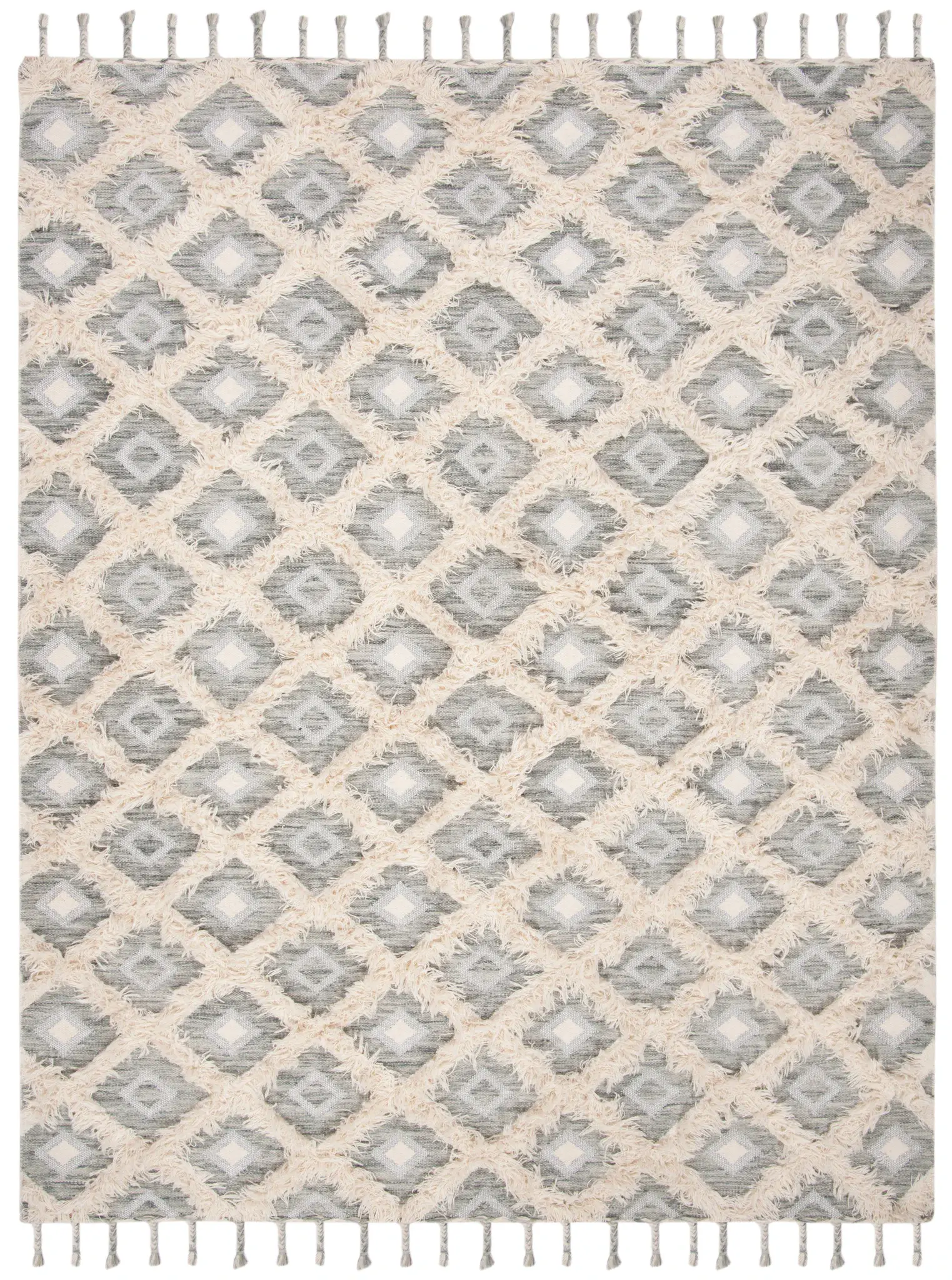 Kenya Diamond Lattice Hand-Knotted Rug
