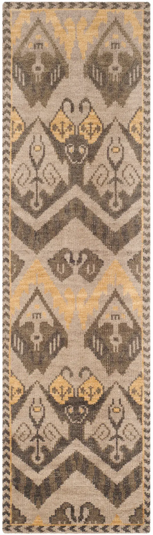 Kenya Banded Ikat Hand-Knotted Wool Rug