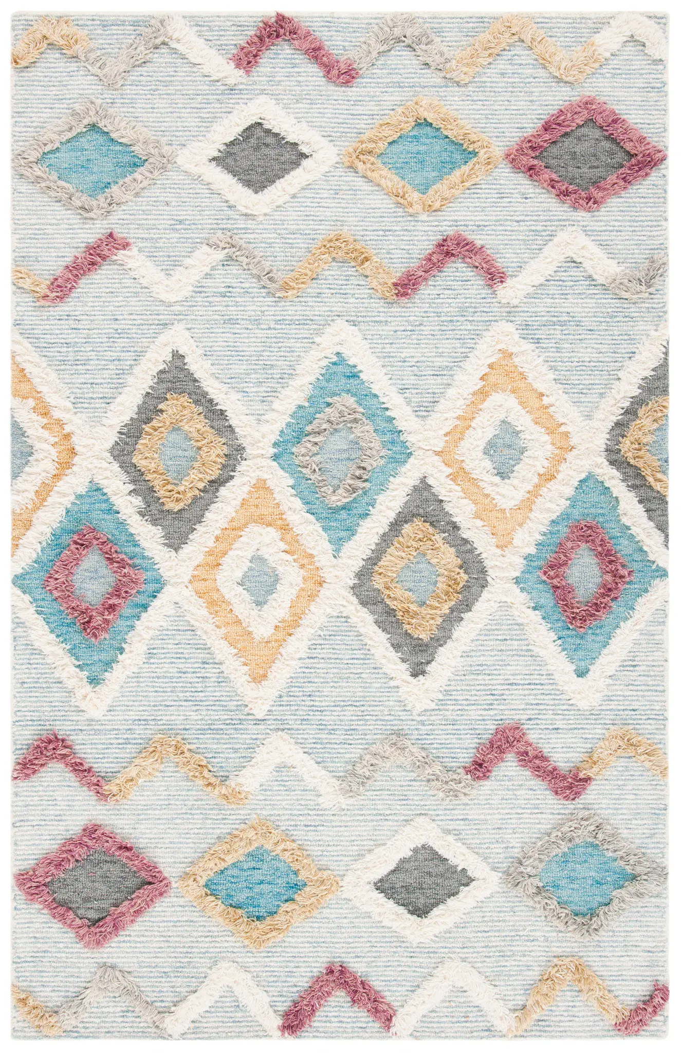 Kenya Diamond Chevron Hand-Tufted Wool Rug