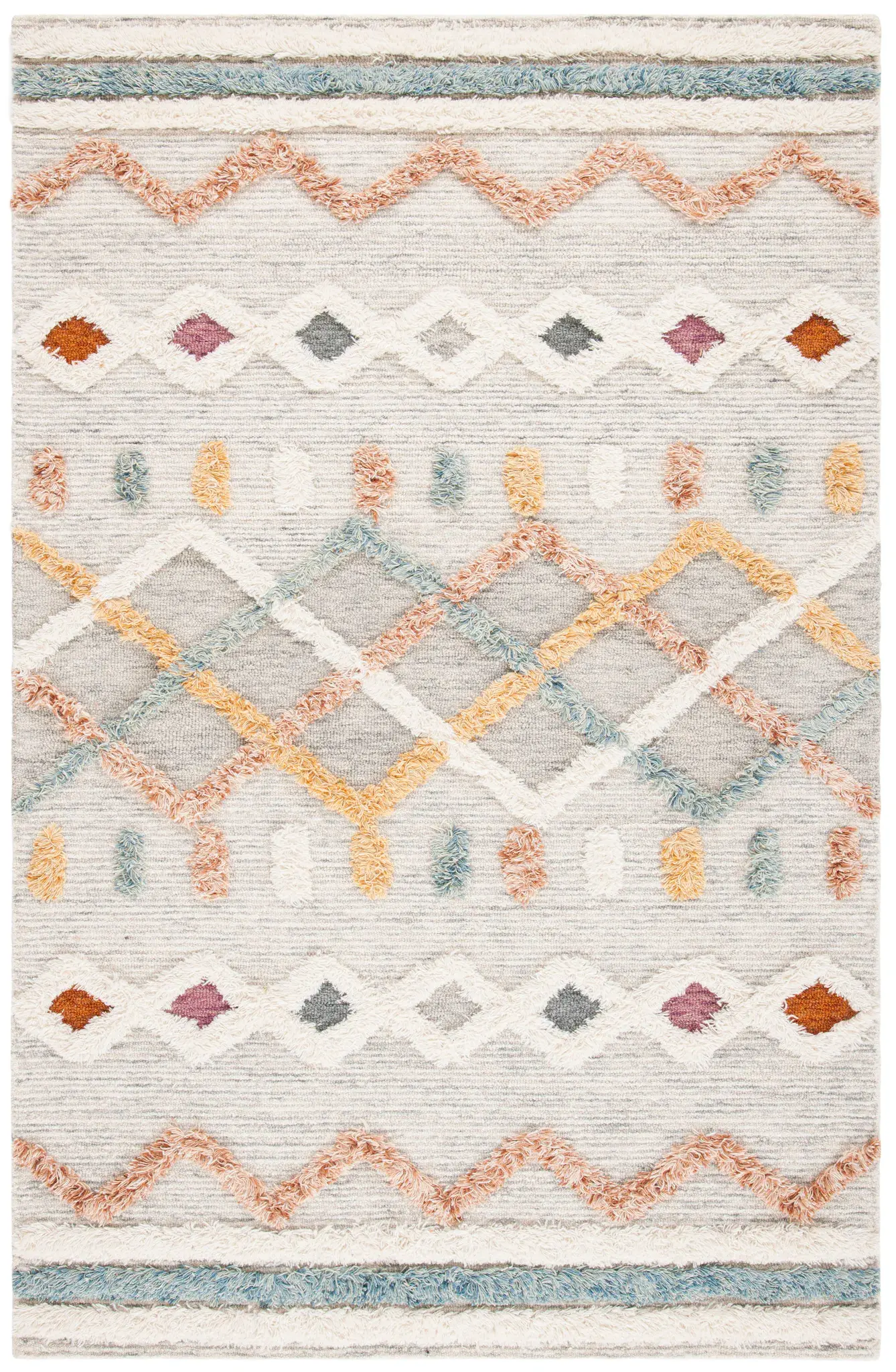 Kenya Diamond Lattice Hand-Tufted Wool Rug