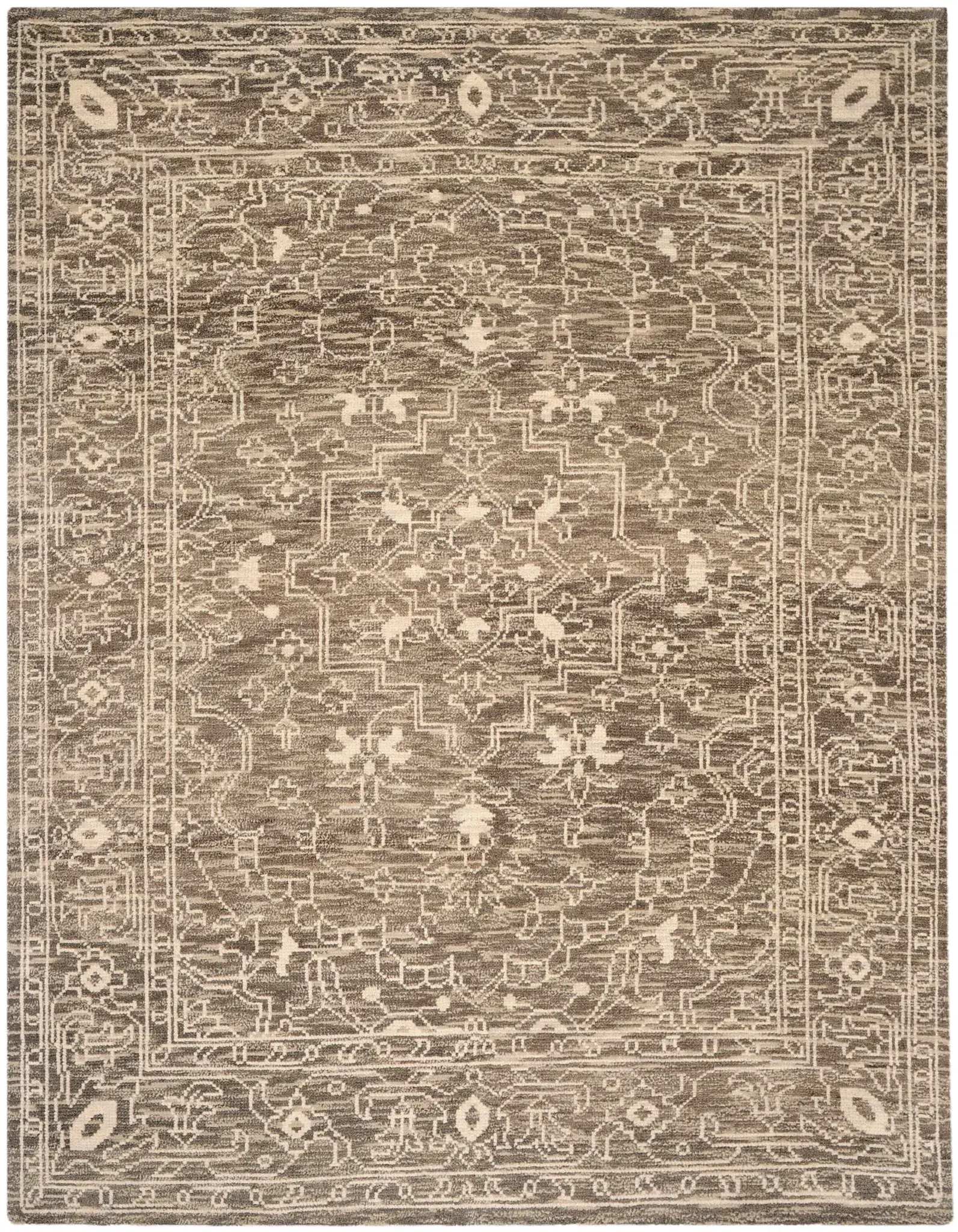 Kenya Stepped Medallion Hand-Knotted Wool Rug