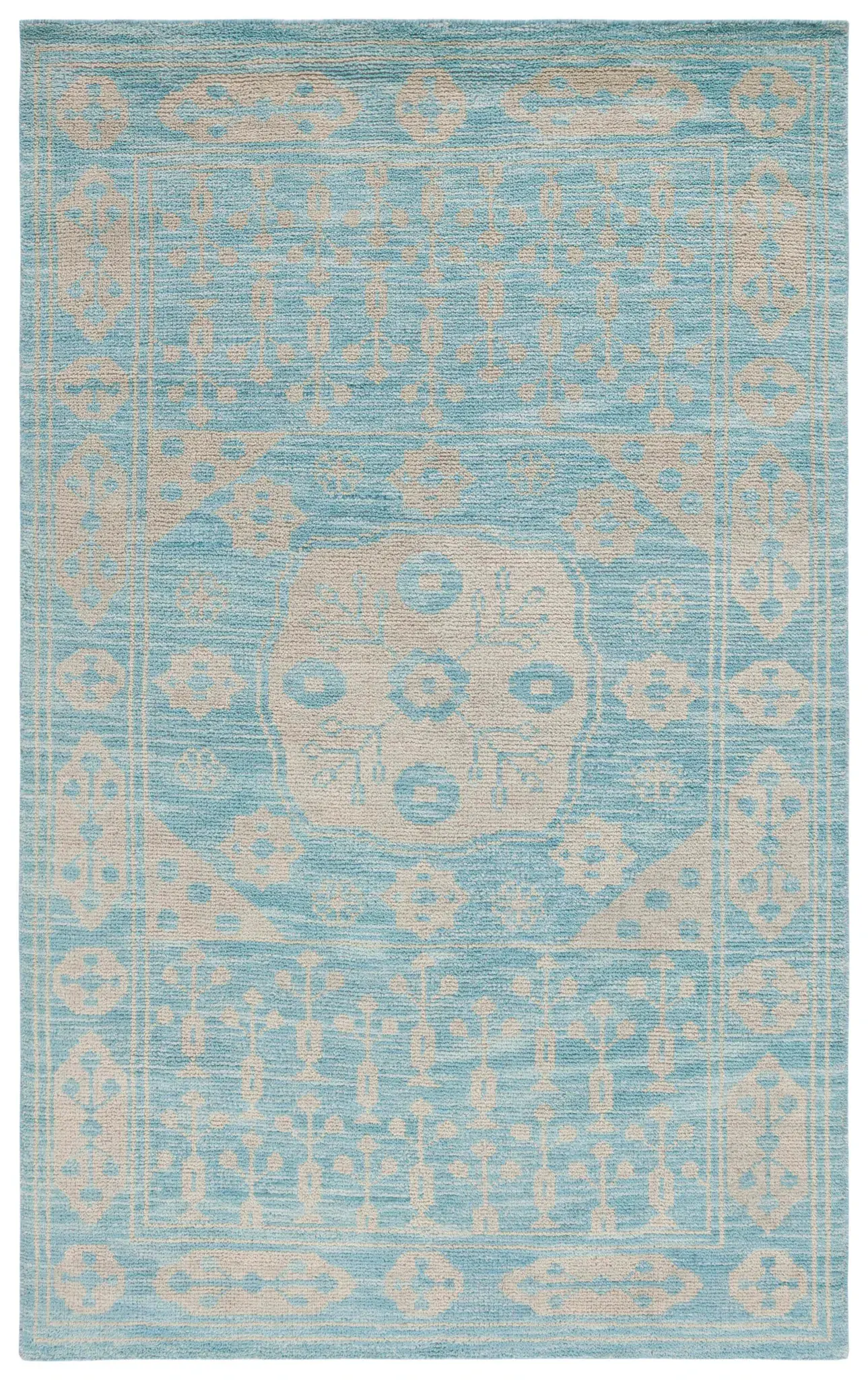 Kenya Faded Medallion Hand-Knotted Wool Rug