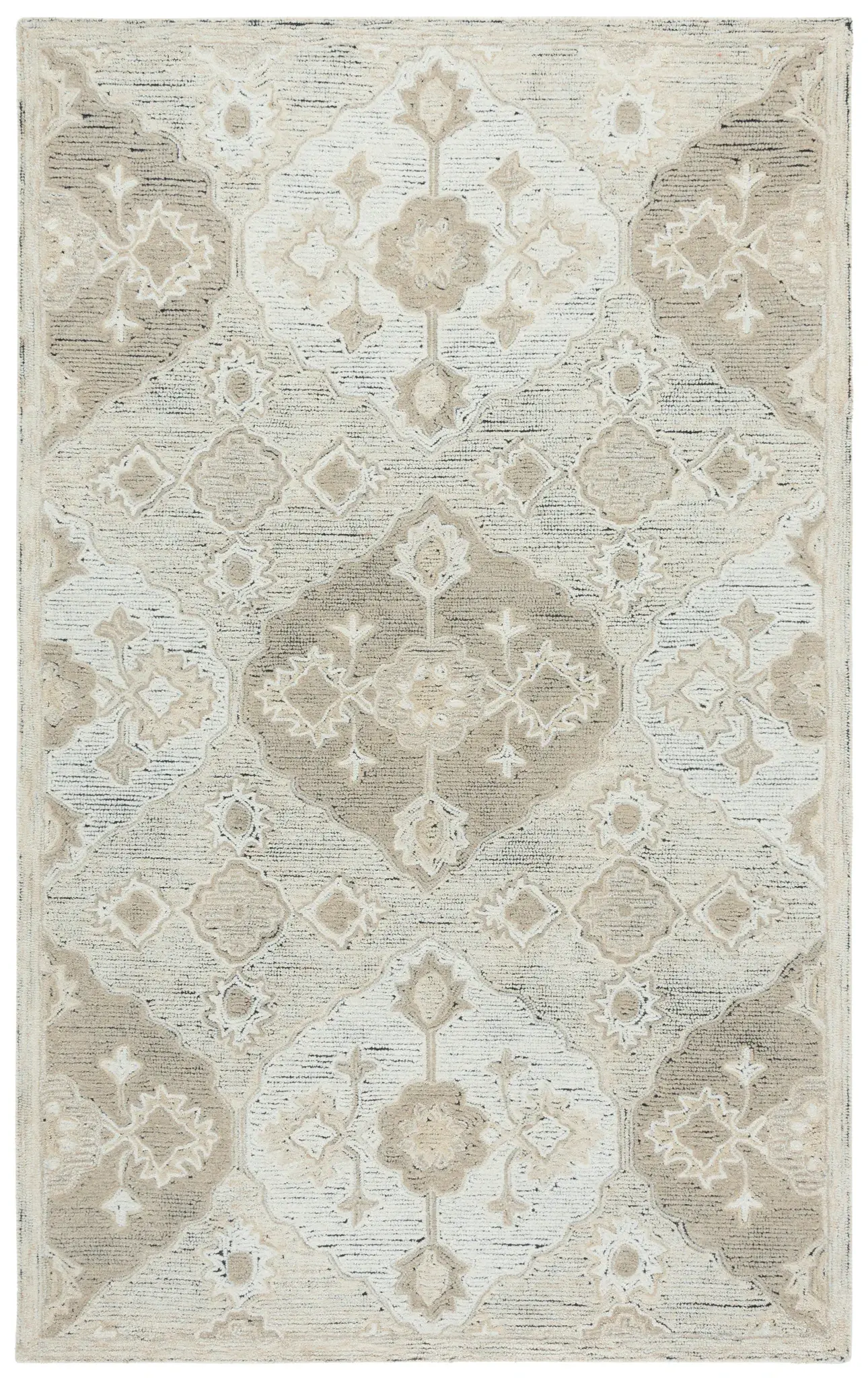 Kenya Scalloped Medallion Hand-Tufted Rug