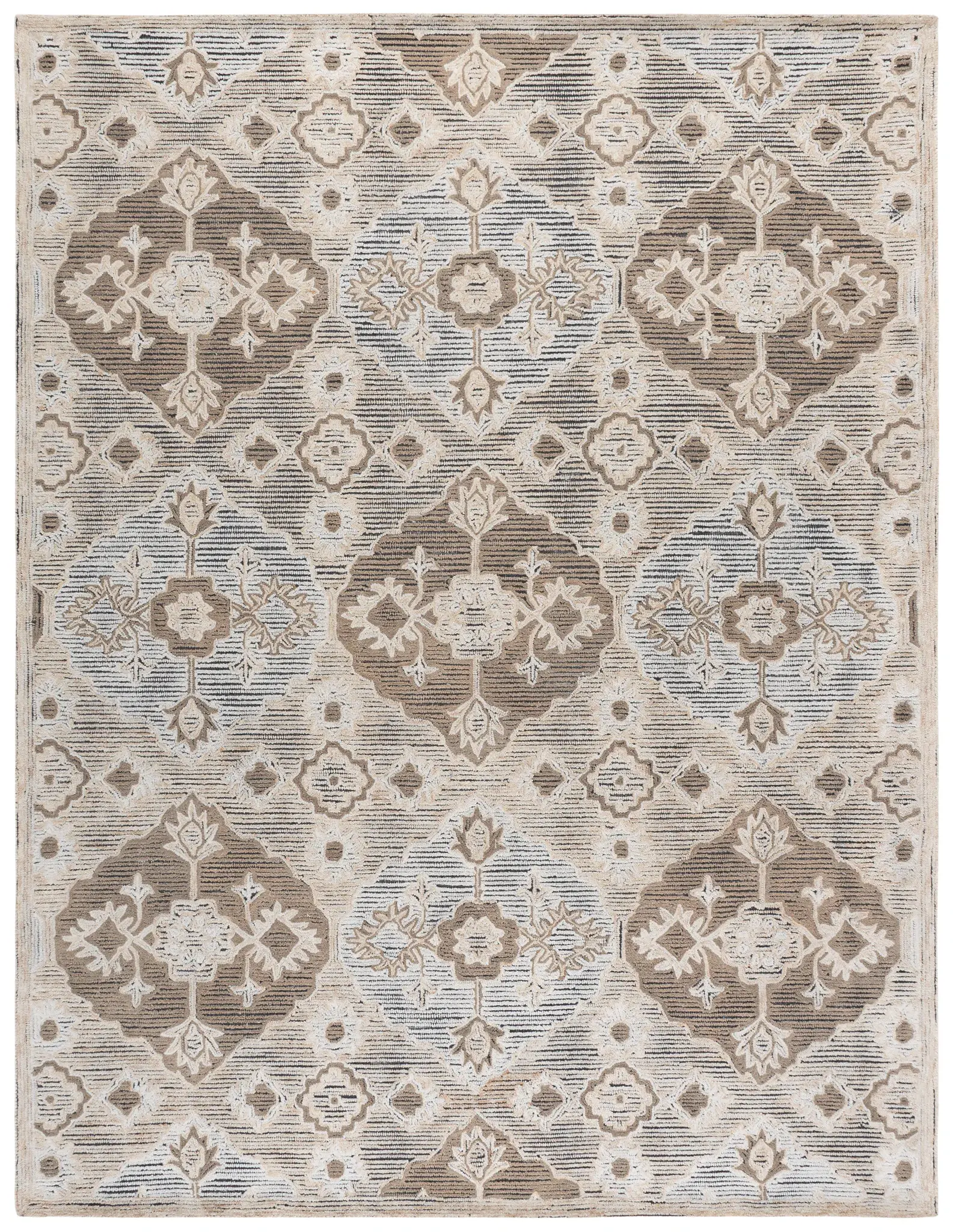 Kenya Scalloped Medallion Hand-Tufted Rug