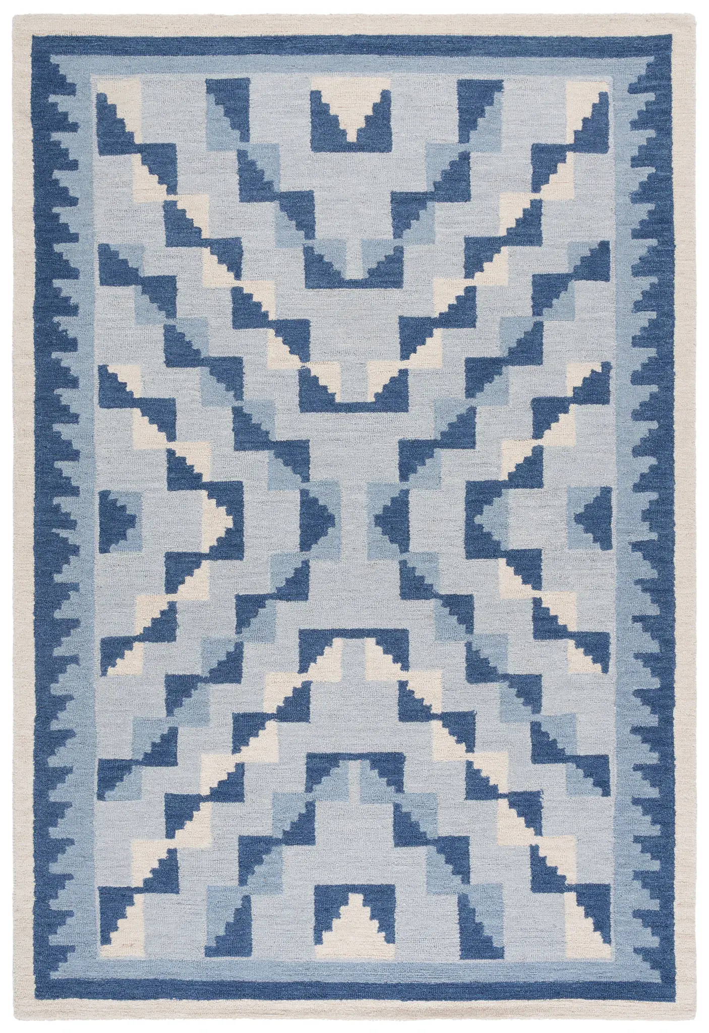 Kenya Stepped Chevron Hand-Tufted Wool Rug