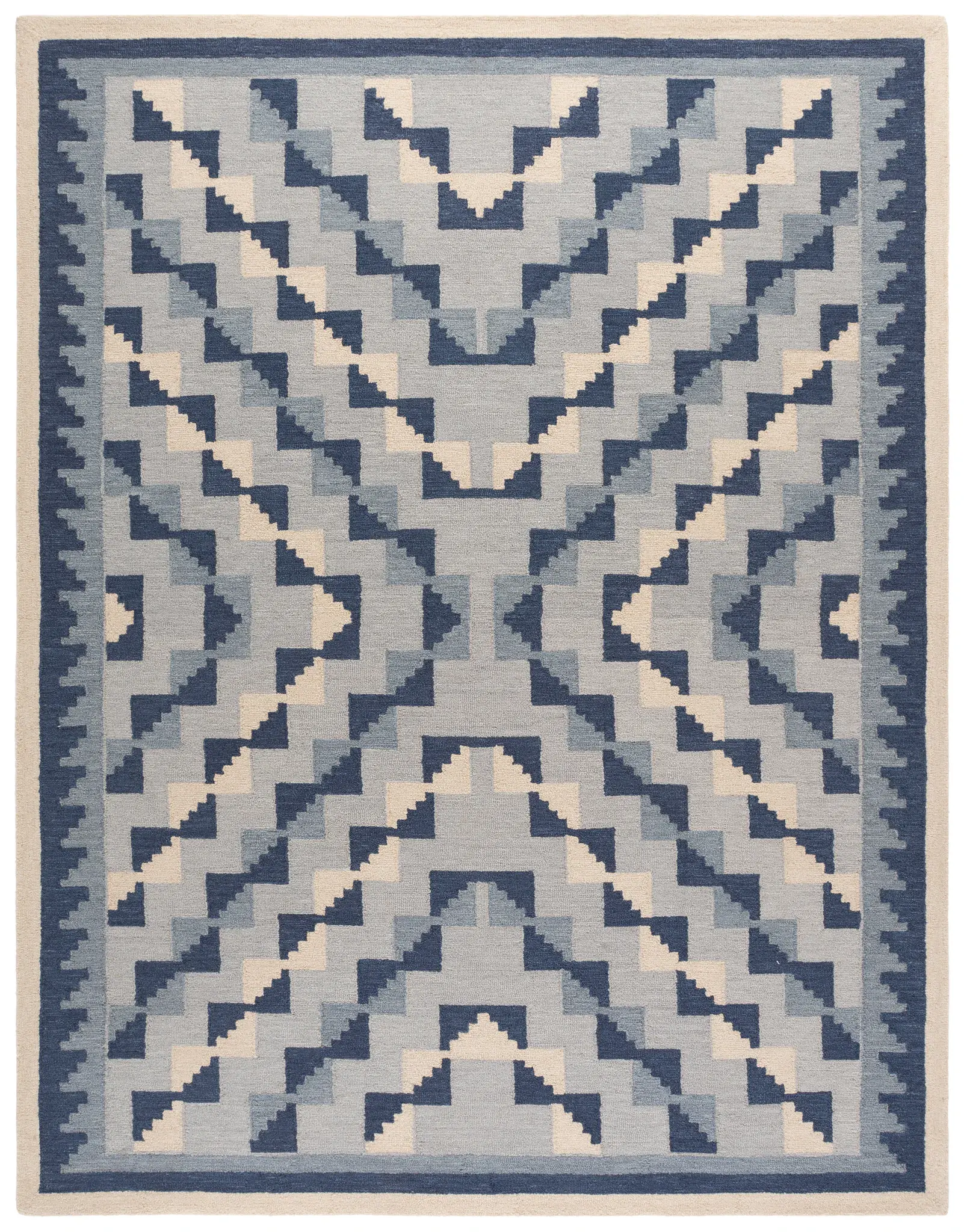 Kenya Stepped Chevron Hand-Tufted Wool Rug