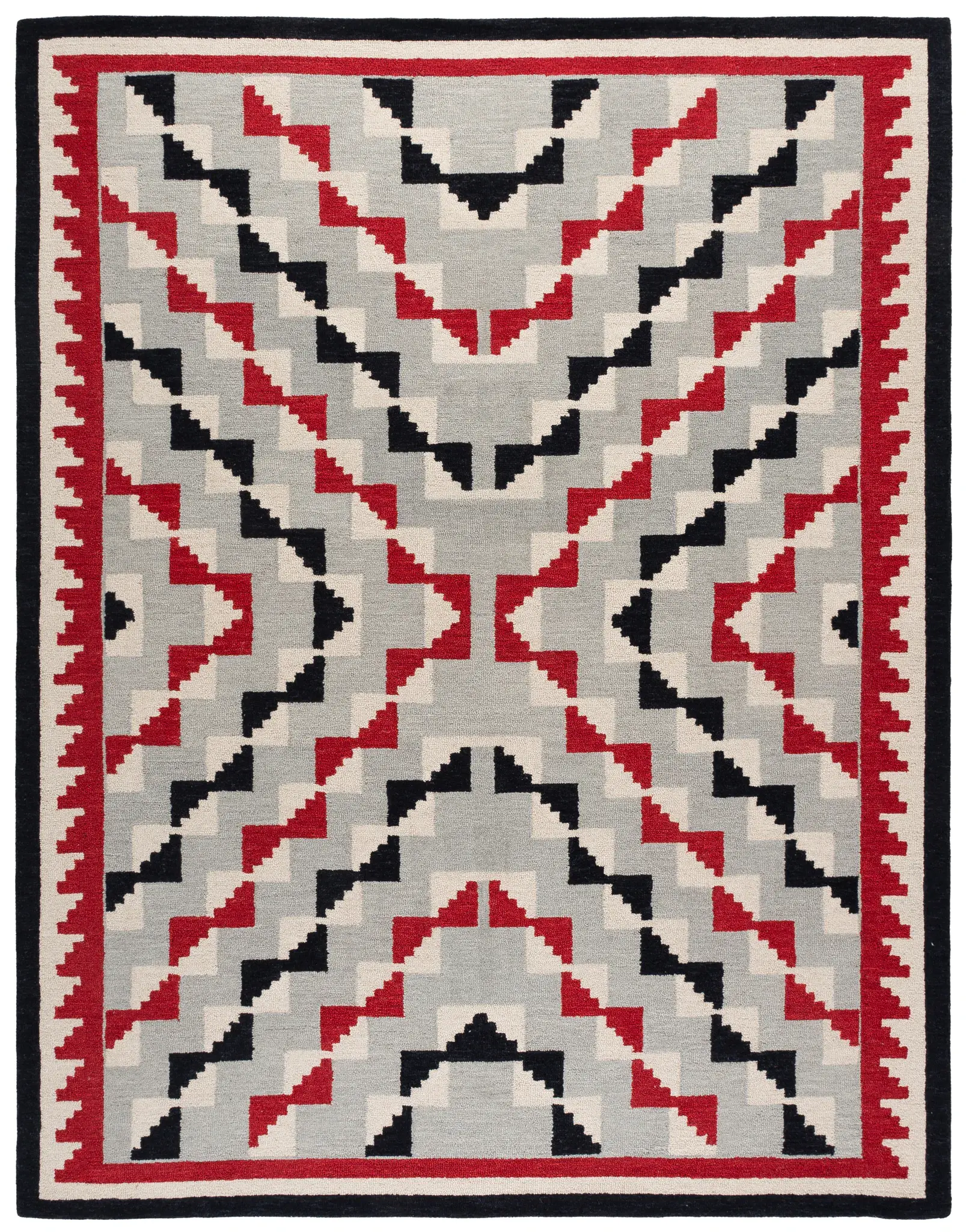 Kenya Stepped Chevron Hand-Tufted Wool Rug