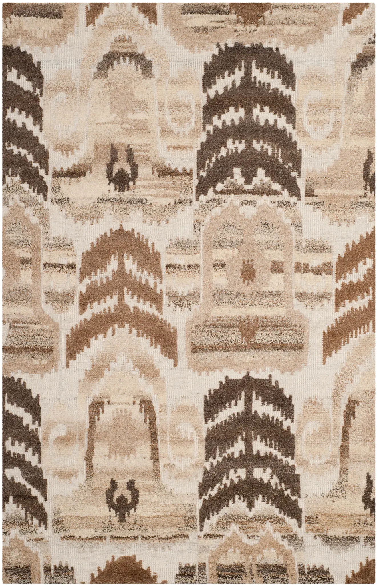 Kenya Ikat Column Hand-Knotted Wool Rug