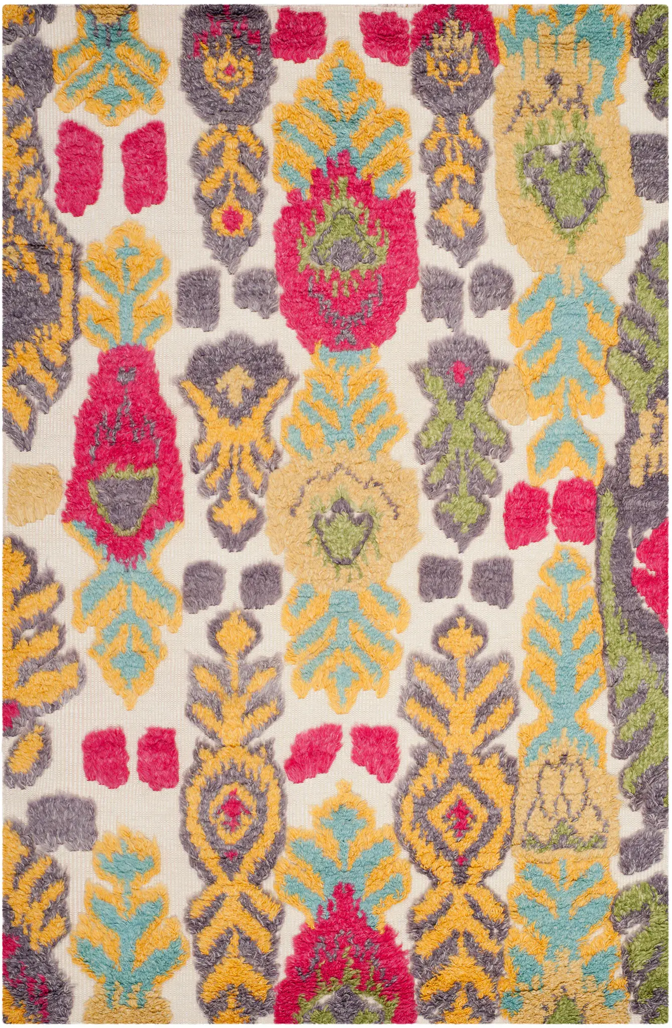Kenya Ikat Botanical Hand-Knotted Wool Rug