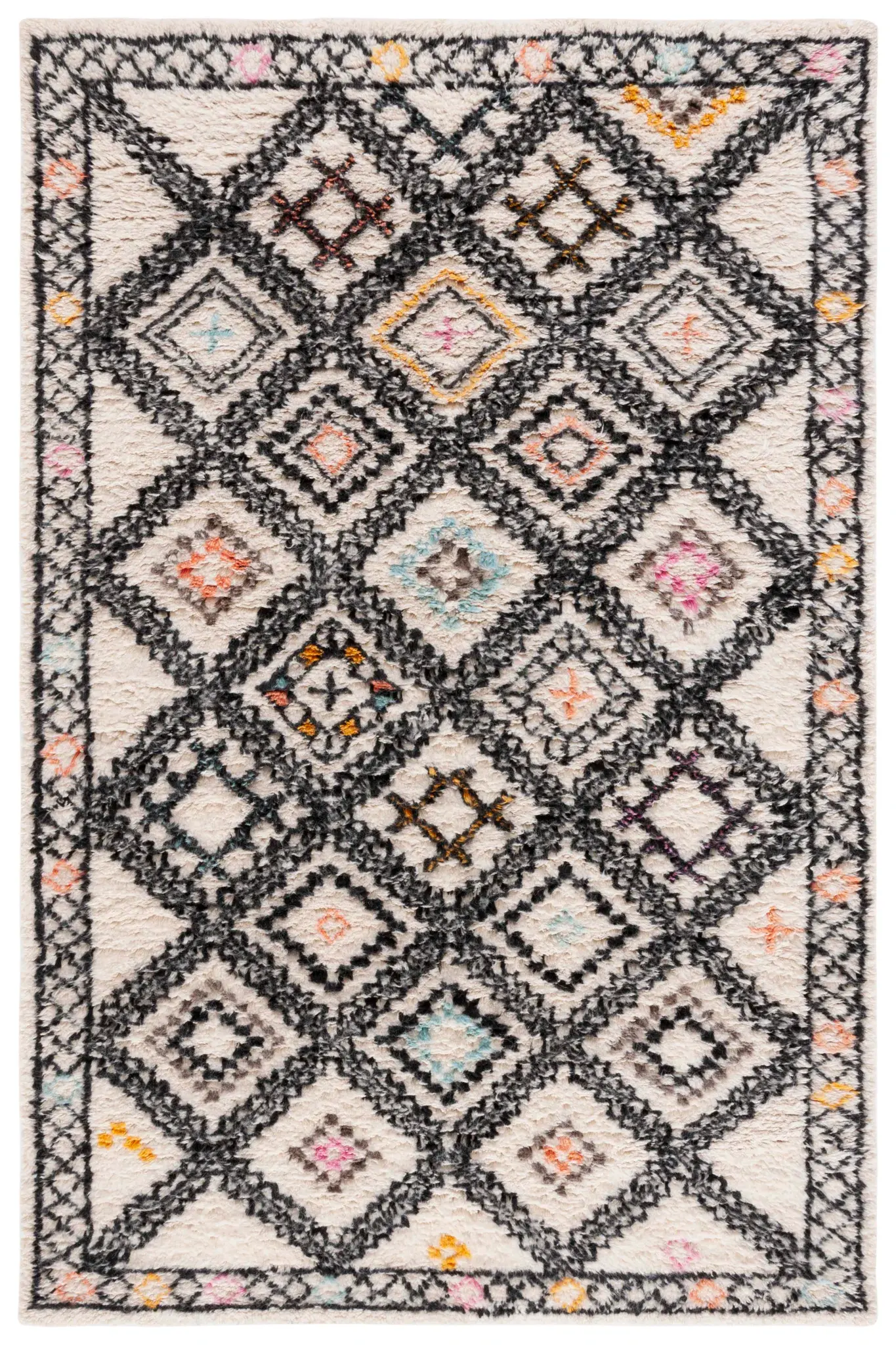 Kenya Moroccan Diamond Lattice Hand-Knotted Wool Rug