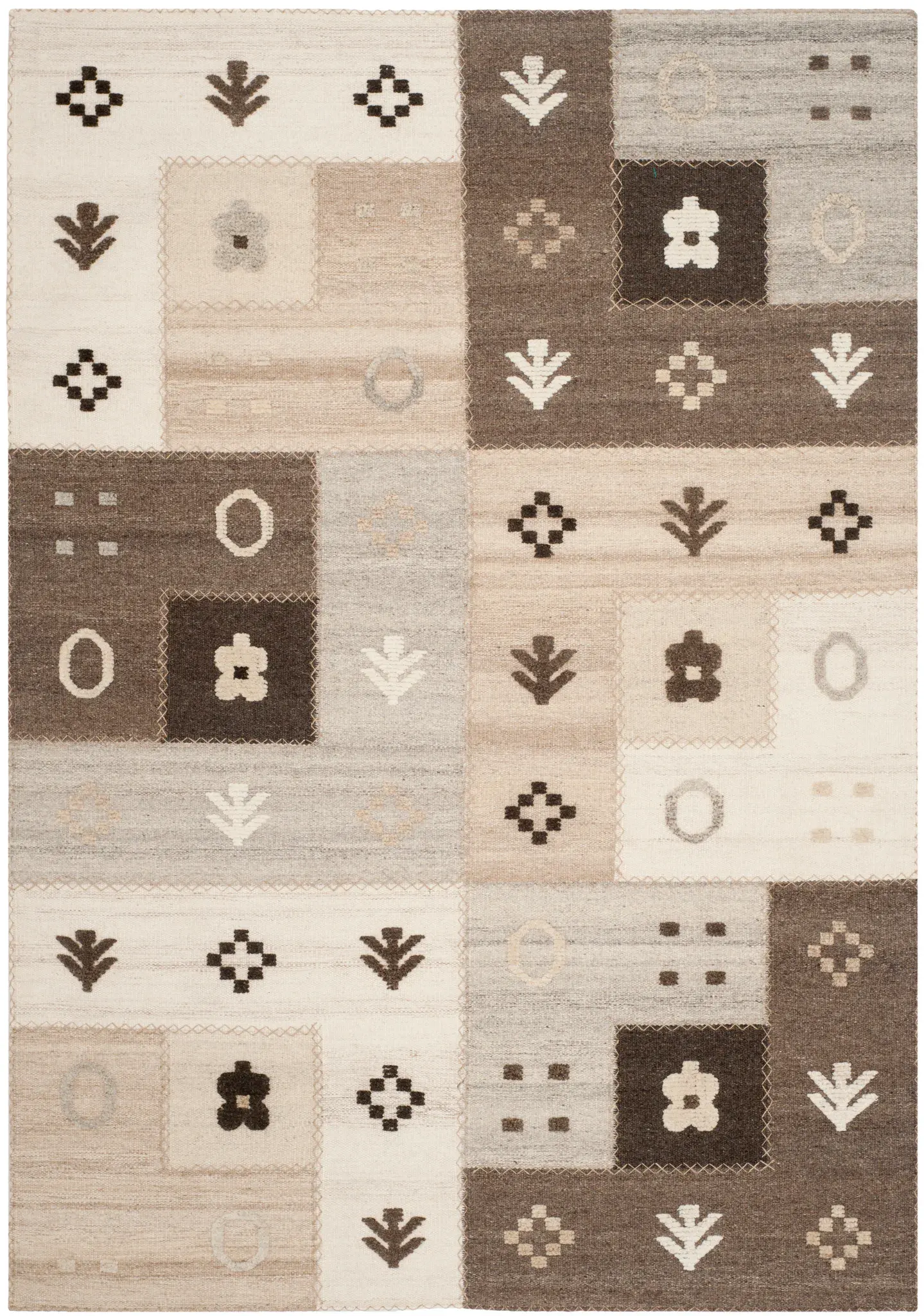 Kenya Tribal Patchwork Hand-Knotted Wool Rug