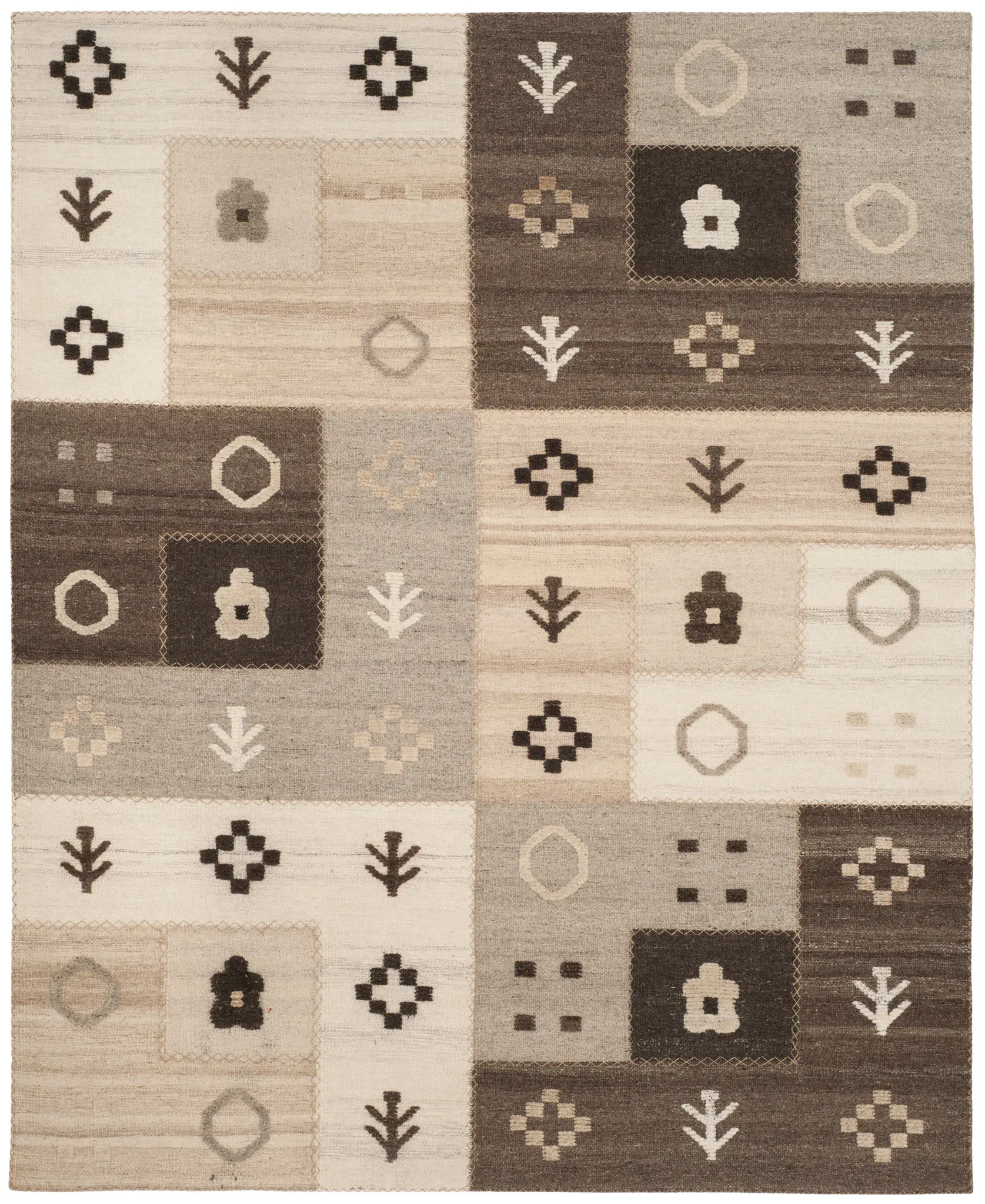 Kenya Tribal Patchwork Hand-Knotted Wool Rug