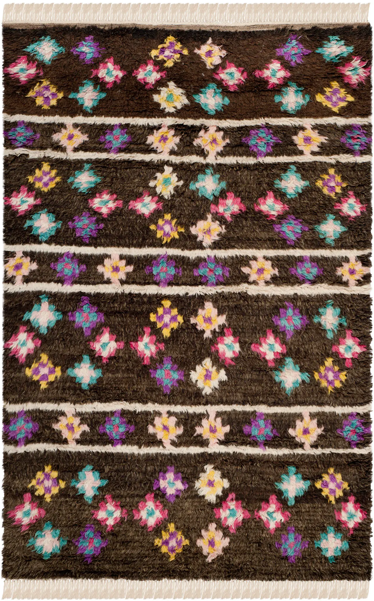 Kenya Banded Geometric Hand-Knotted Wool Rug