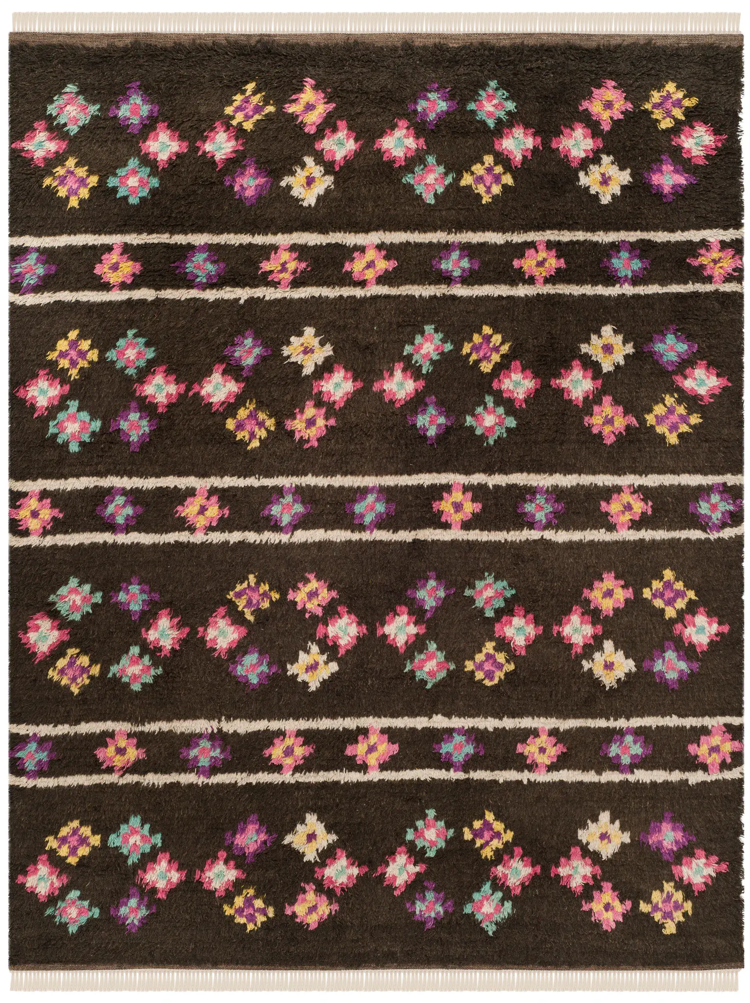 Kenya Banded Geometric Hand-Knotted Wool Rug
