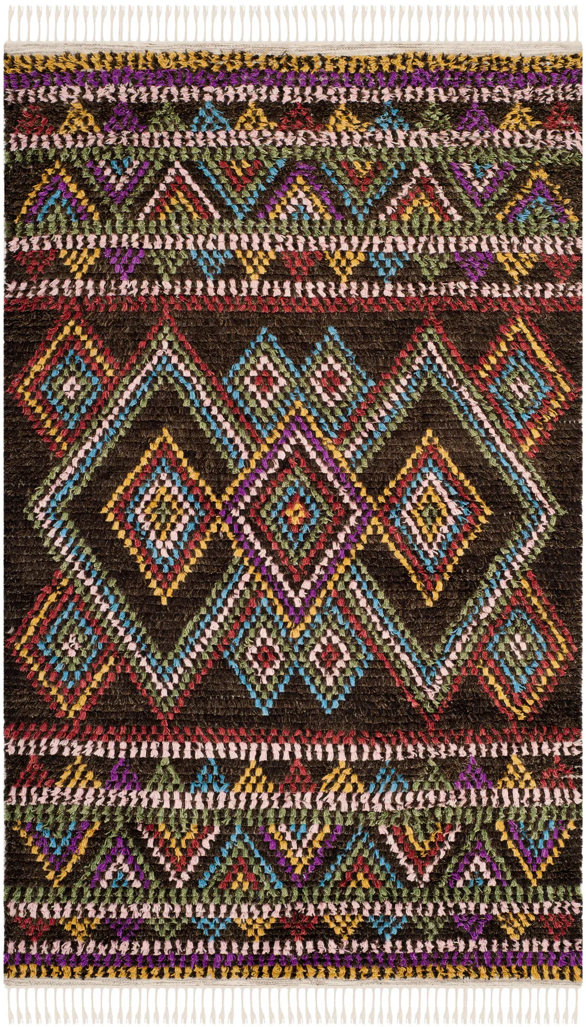 Kenya Concentric Diamond Hand-Knotted Wool Rug