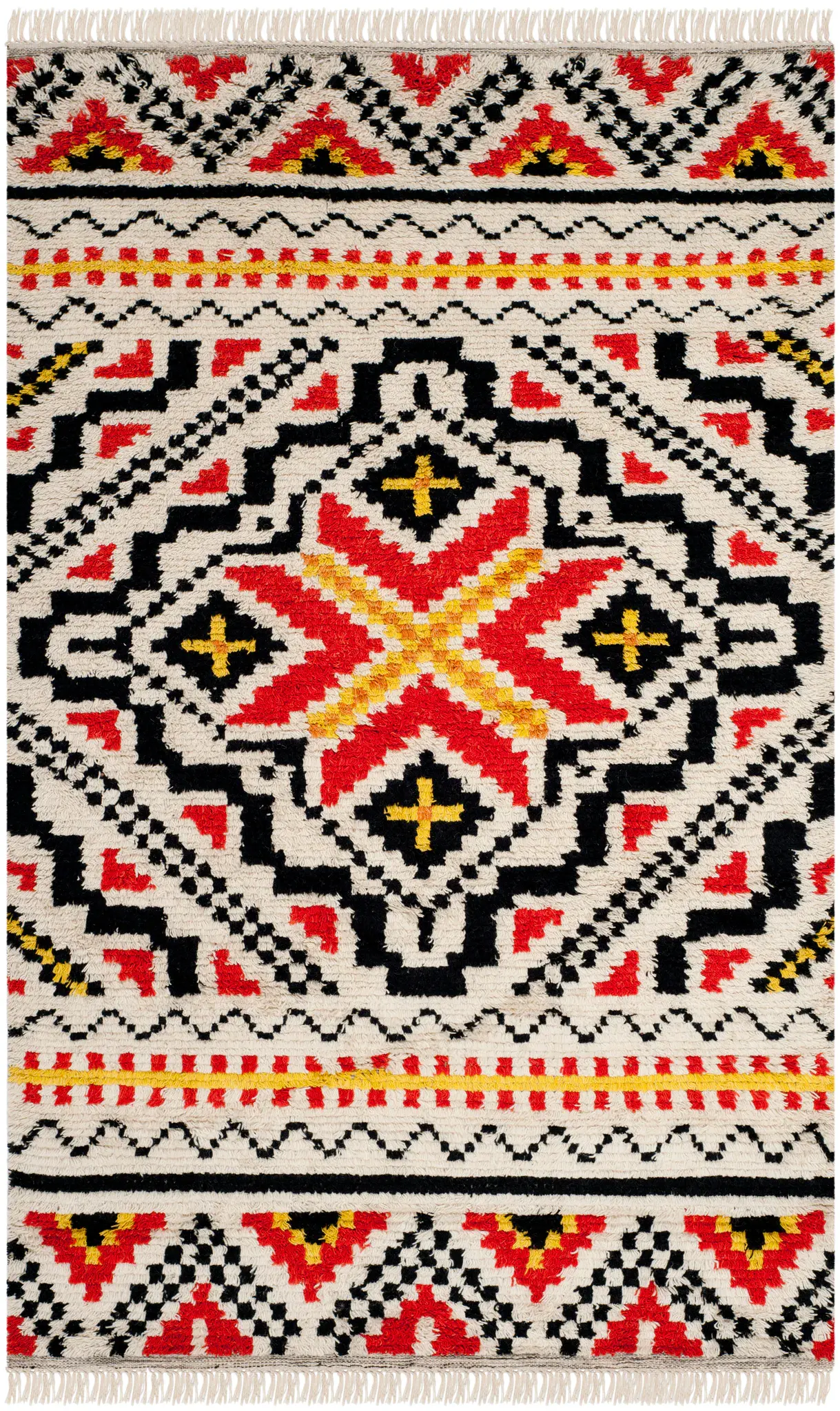 Kenya Tribal Star Medallion Hand-Knotted Wool Rug