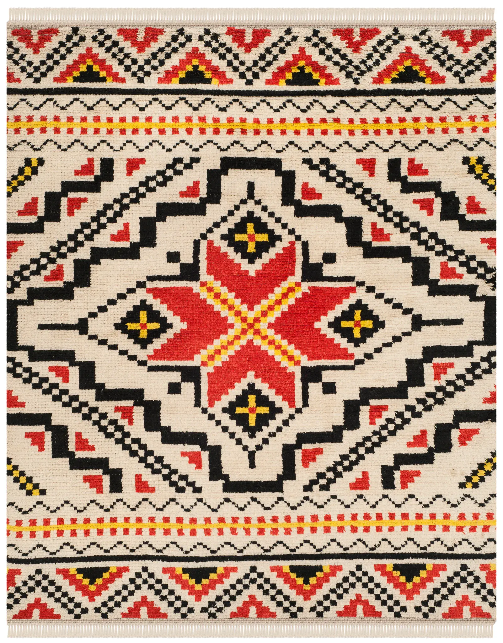 Kenya Tribal Star Medallion Hand-Knotted Wool Rug