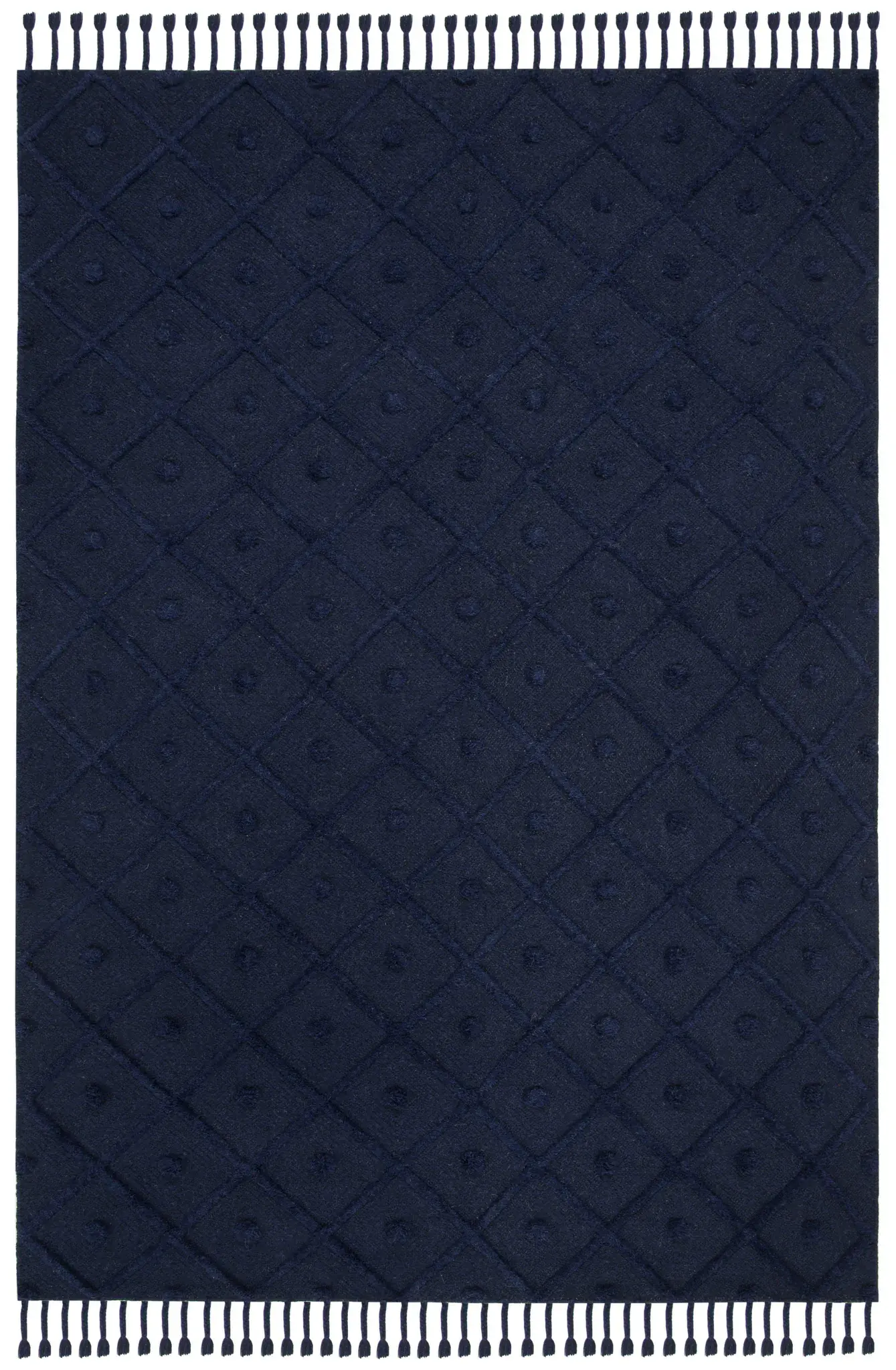 Kenya Diamond Lattice Hand-Woven Wool Rug