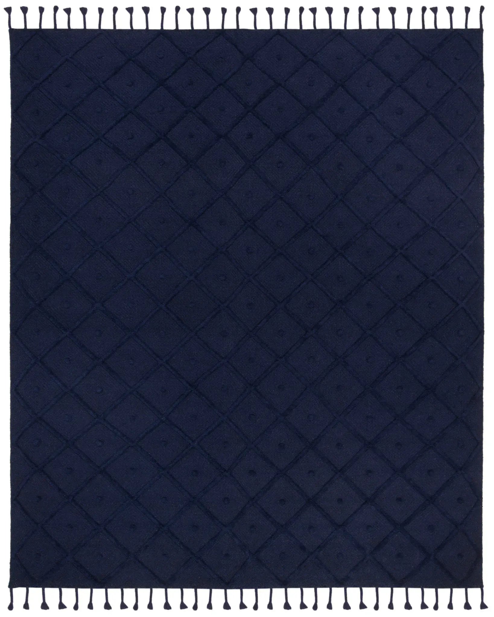 Kenya Diamond Lattice Hand-Woven Wool Rug