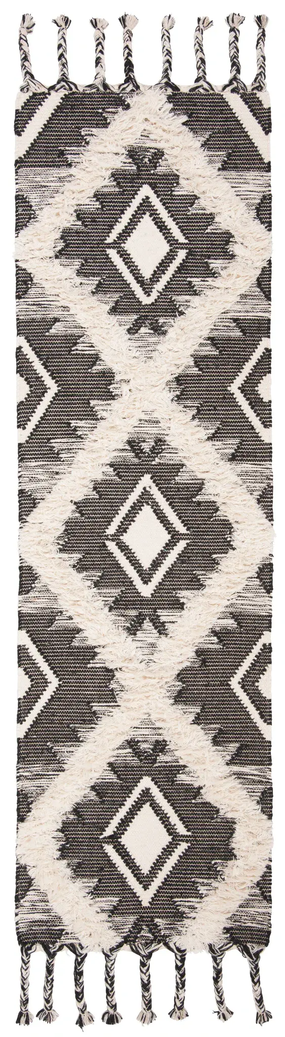 Kenya Tribal Diamond Hand-Knotted Shag Wool Rug