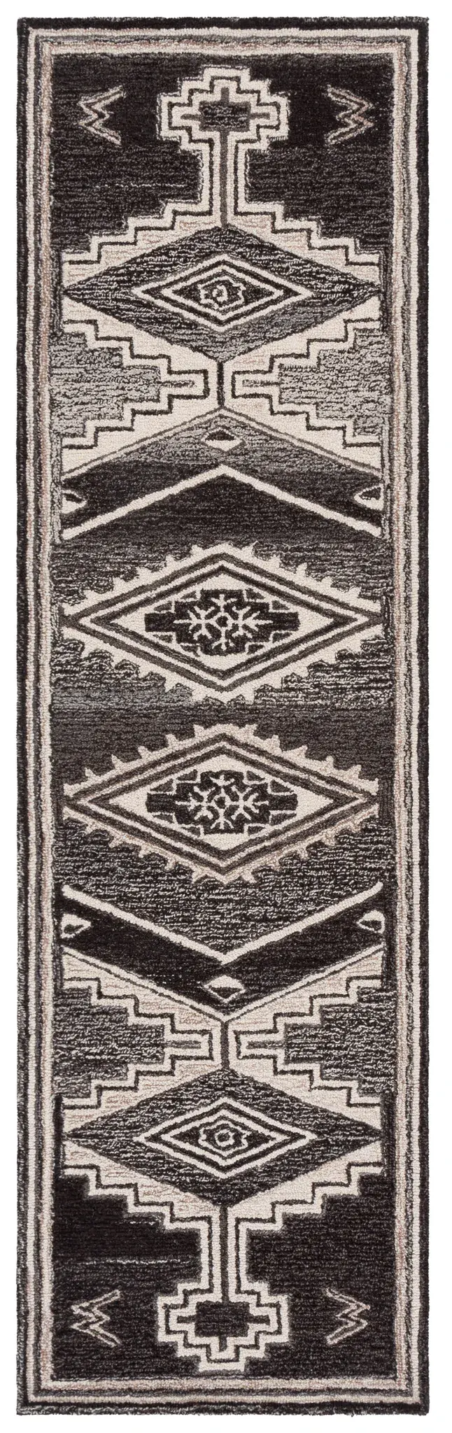 Kenya Stepped Medallion Hand-Tufted Wool Rug