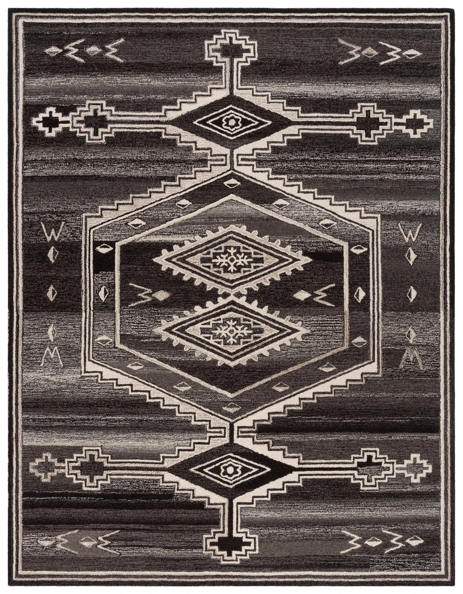 Kenya Stepped Medallion Hand-Tufted Wool Rug