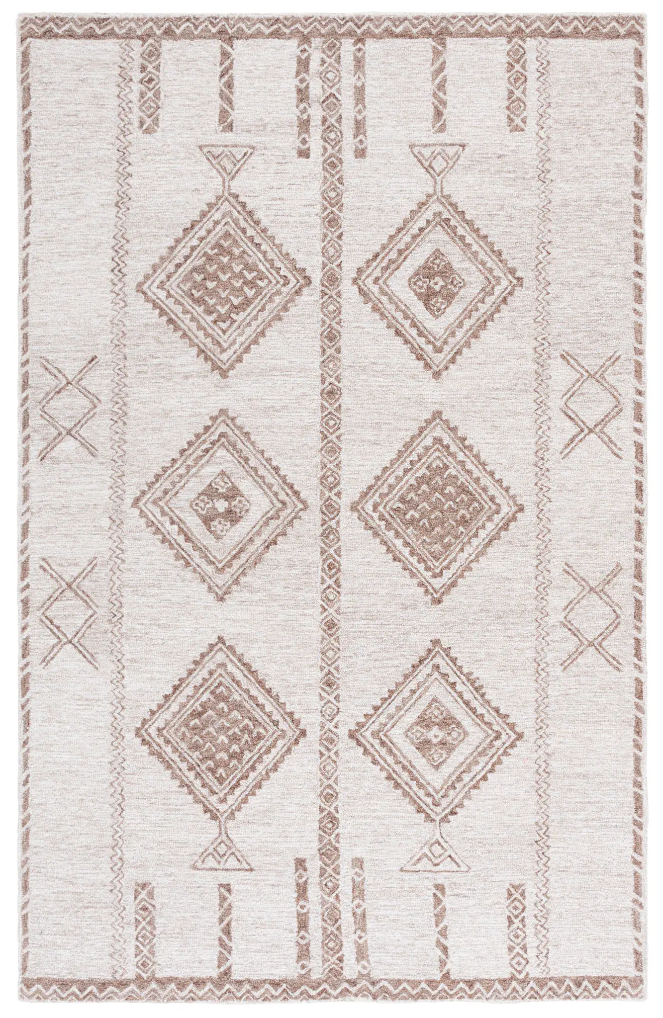 Kenya Tribal Diamond Hand-Tufted Wool Rug