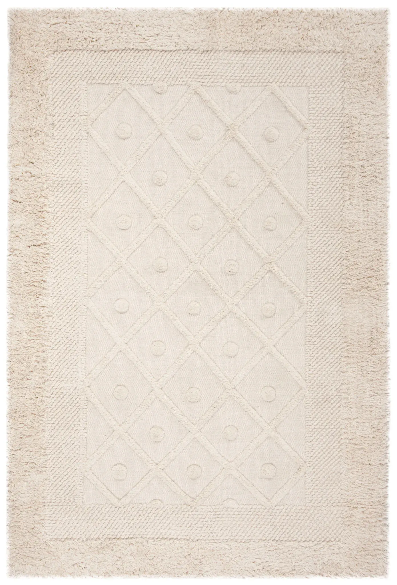 Kenya Diamond Trellis Hand-Knotted Wool Rug