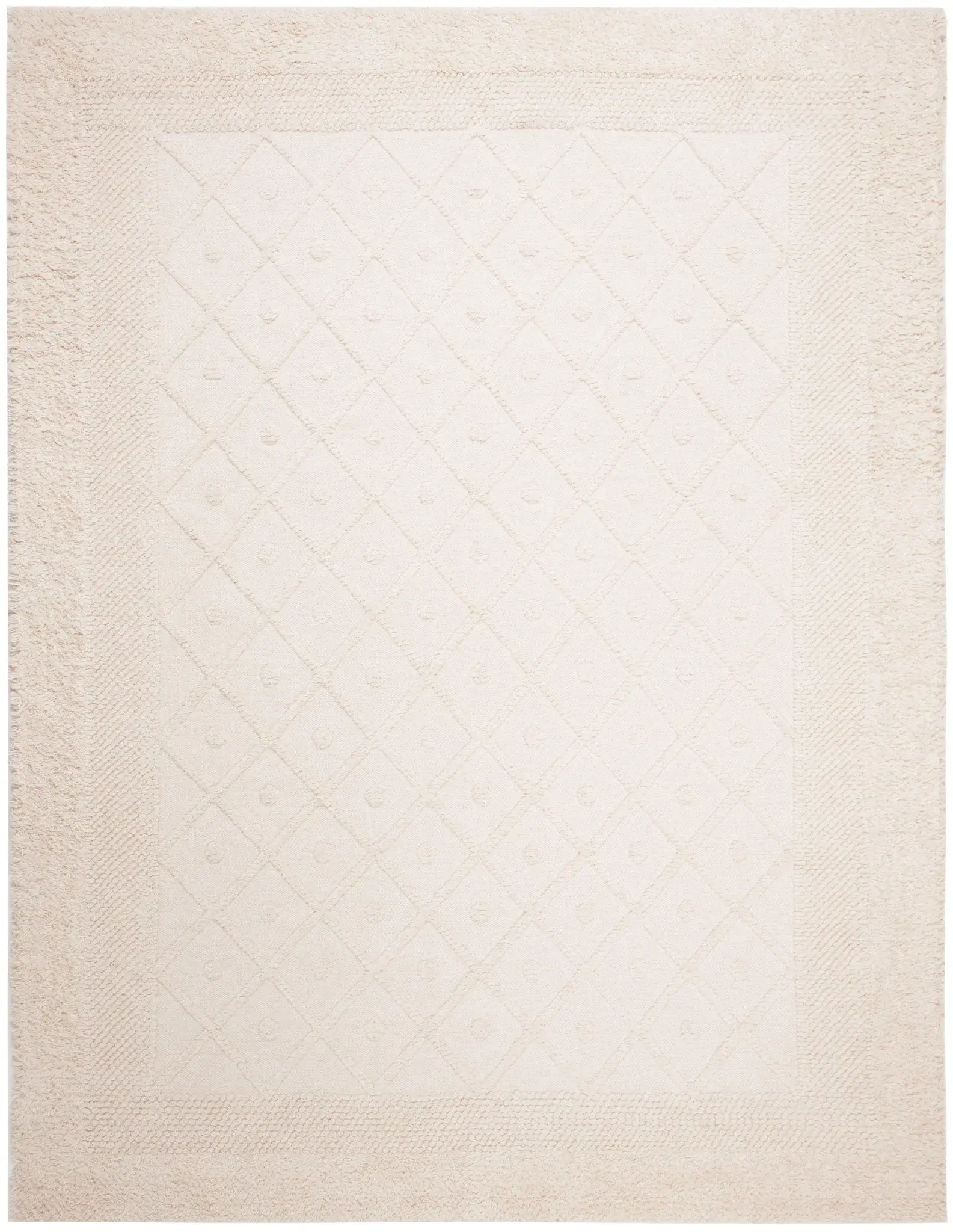 Kenya Diamond Trellis Hand-Knotted Wool Rug