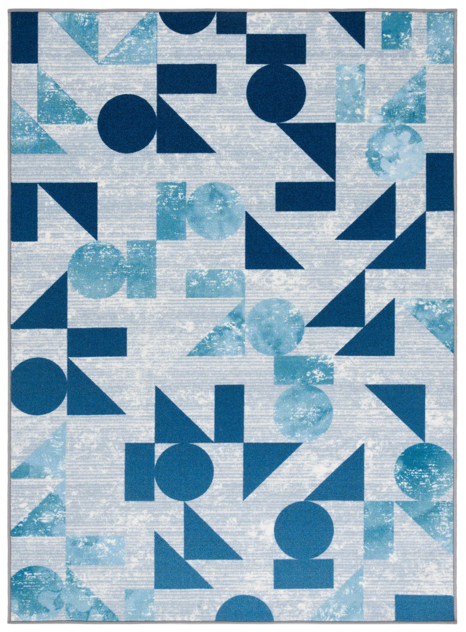 Kids Playhouse Geometric Shapes Washable Rug