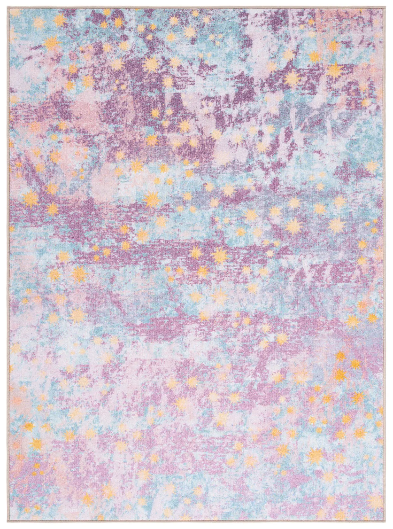 Kids Playhouse Starburst Washable Rug