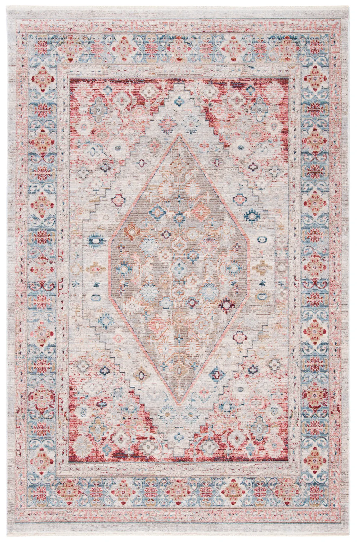 Kenitra Distressed Diamond Medallion Rug