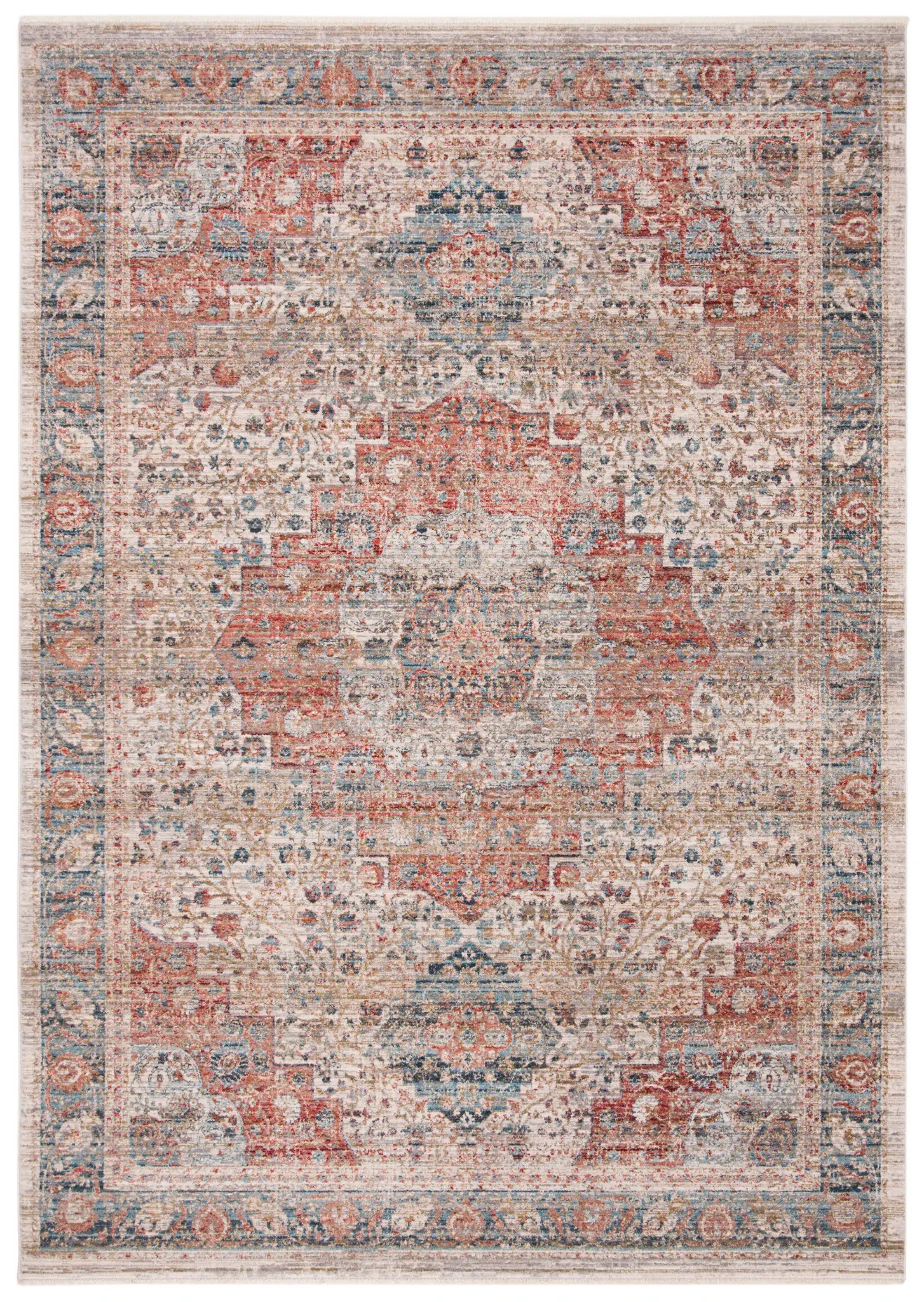 Kenitra Distressed Floral Medallion Rug