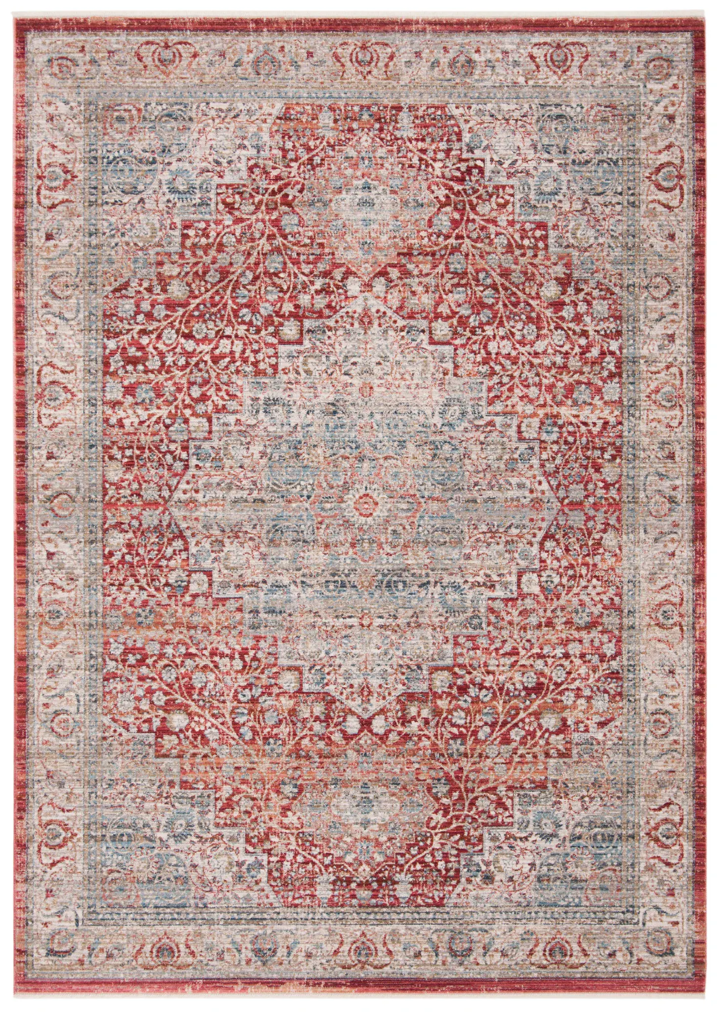 Kenitra Distressed Floral Medallion Rug