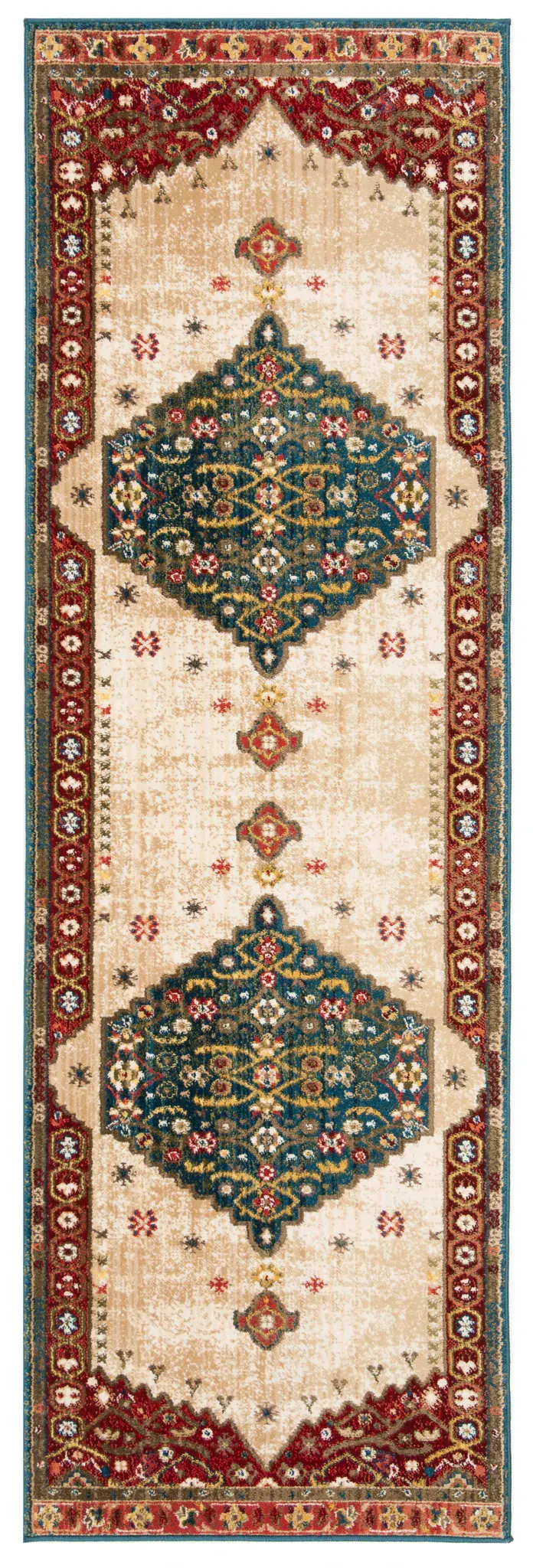 Kashan Medallion Bordered Rug