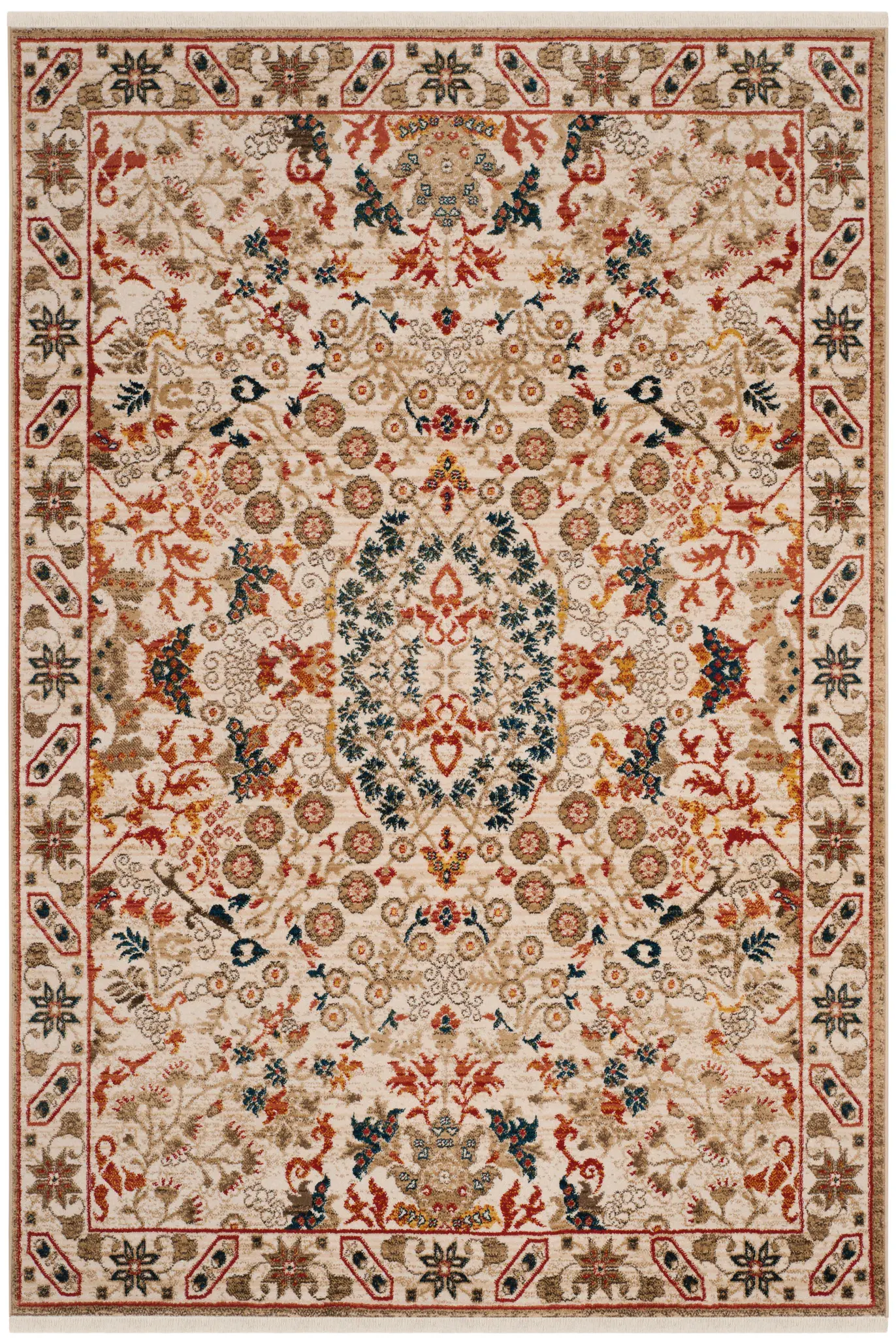 Kashan Floral Vine Medallion Rug