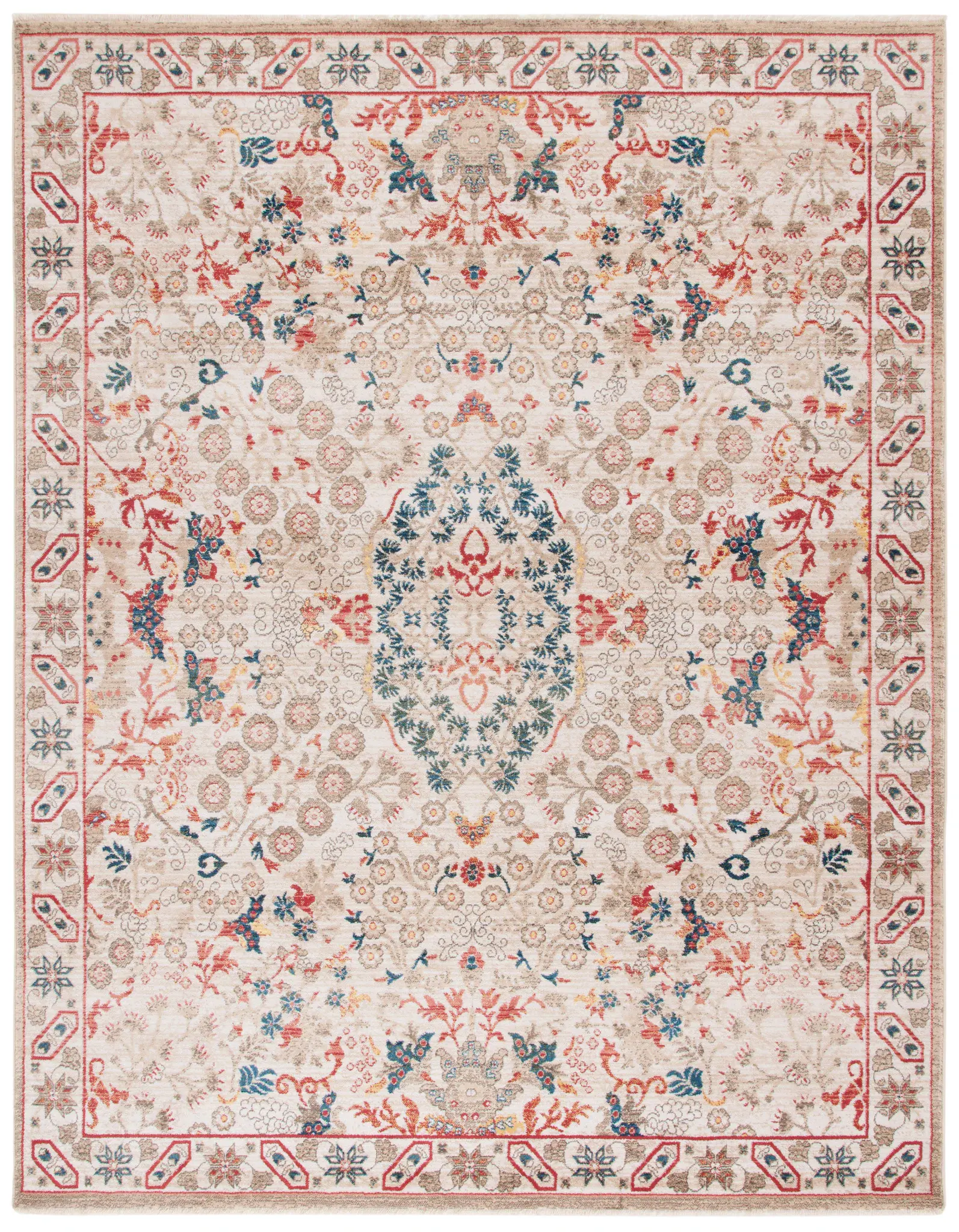 Kashan Floral Vine Medallion Rug