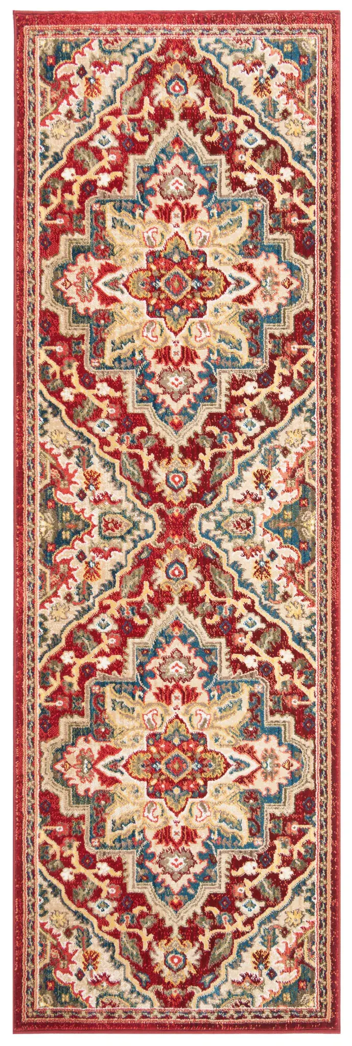Kashan Medallion Border Rug