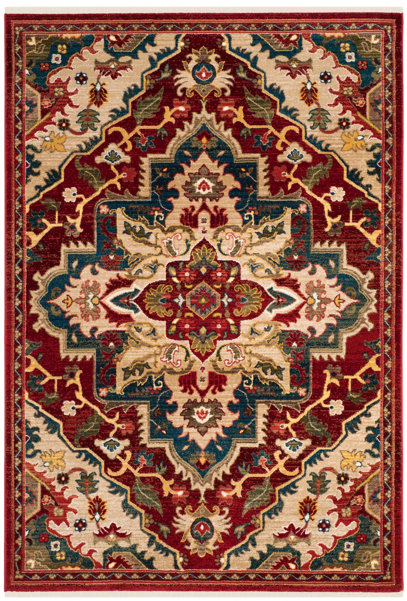 Kashan Medallion Border Rug
