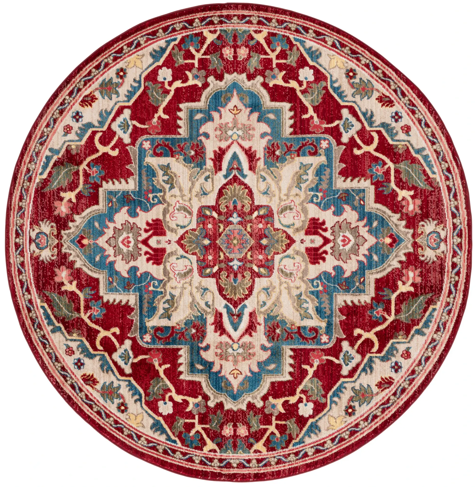 Kashan Medallion Border Rug