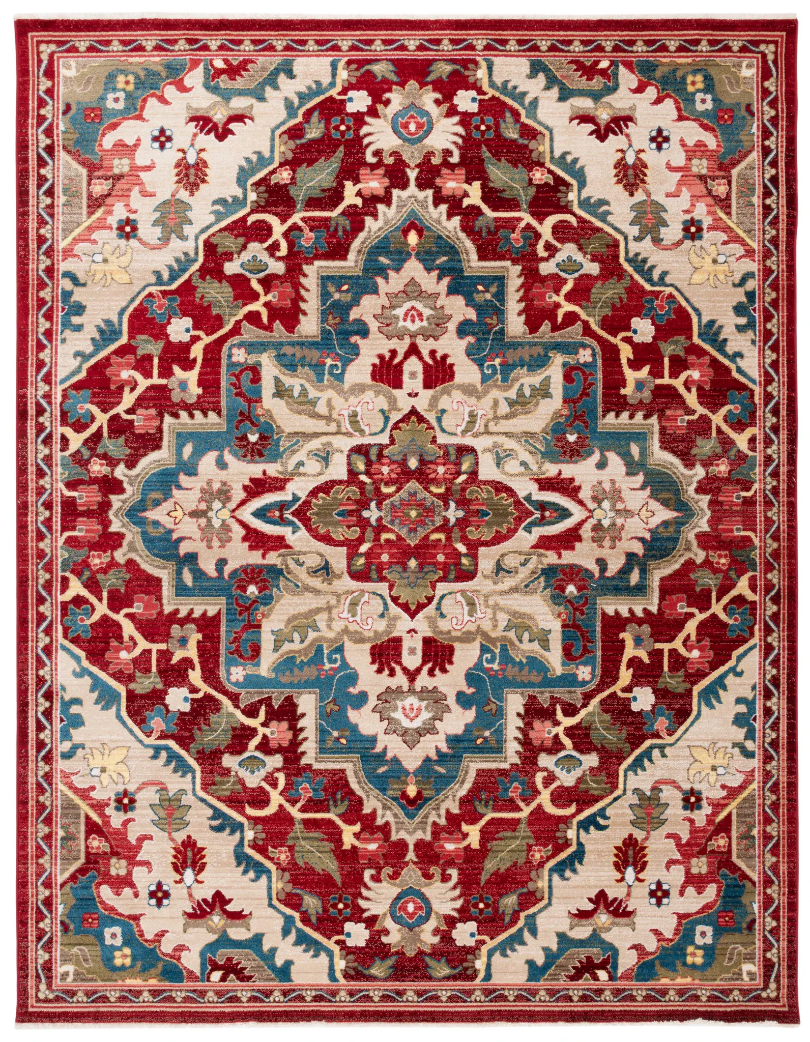 Kashan Medallion Border Rug