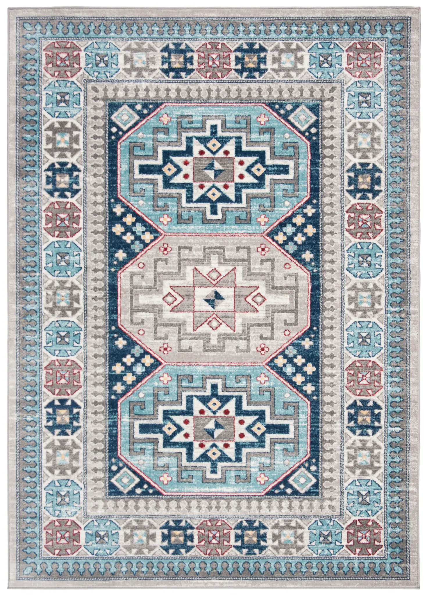 Kazak Triple Medallion Rug