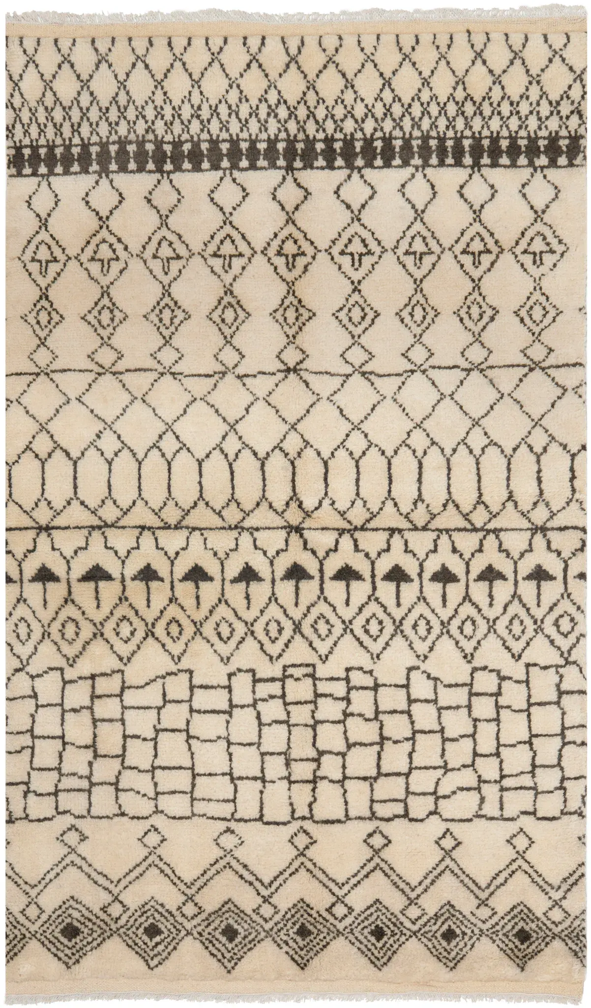 Loft Banded Tribal Hand-Knotted Wool Rug