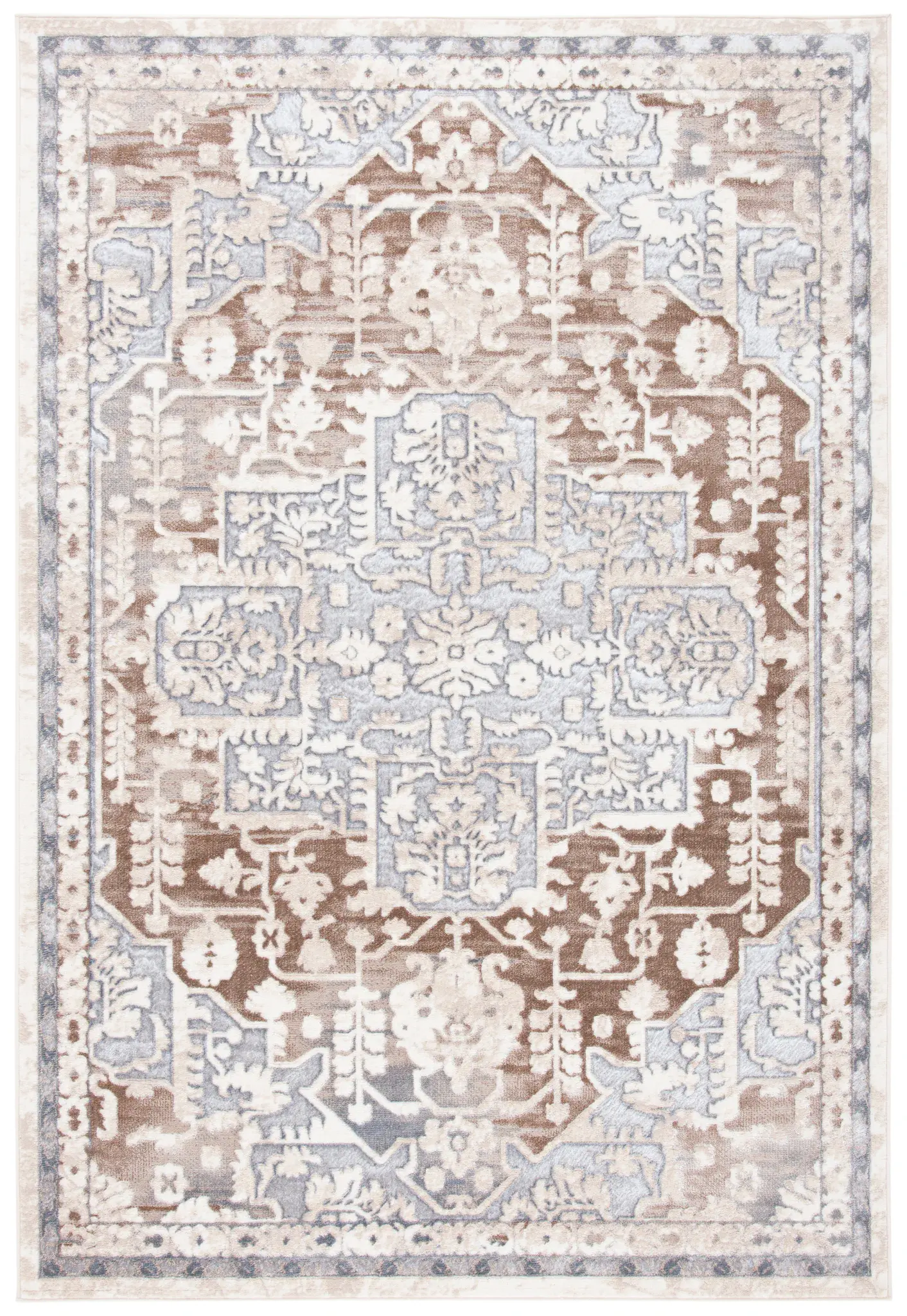 Lagoon Distressed Medallion Rug